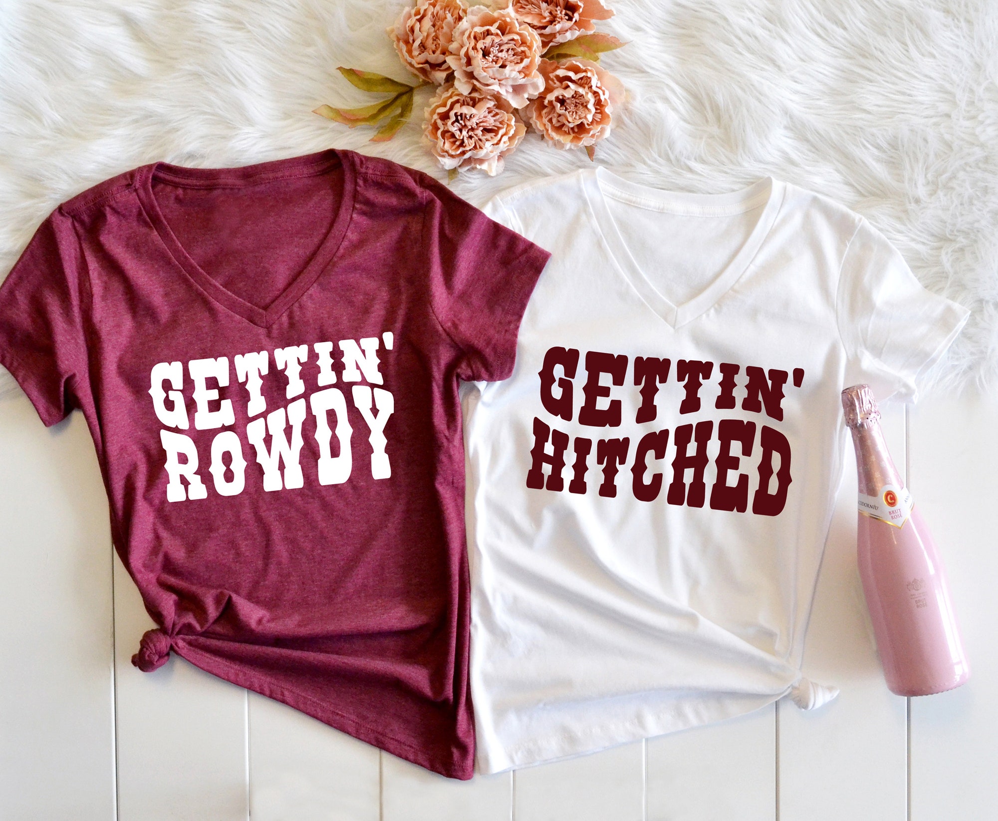 Country Bachelorette Party: Getting Hitched Western Shirts & Favors image 2