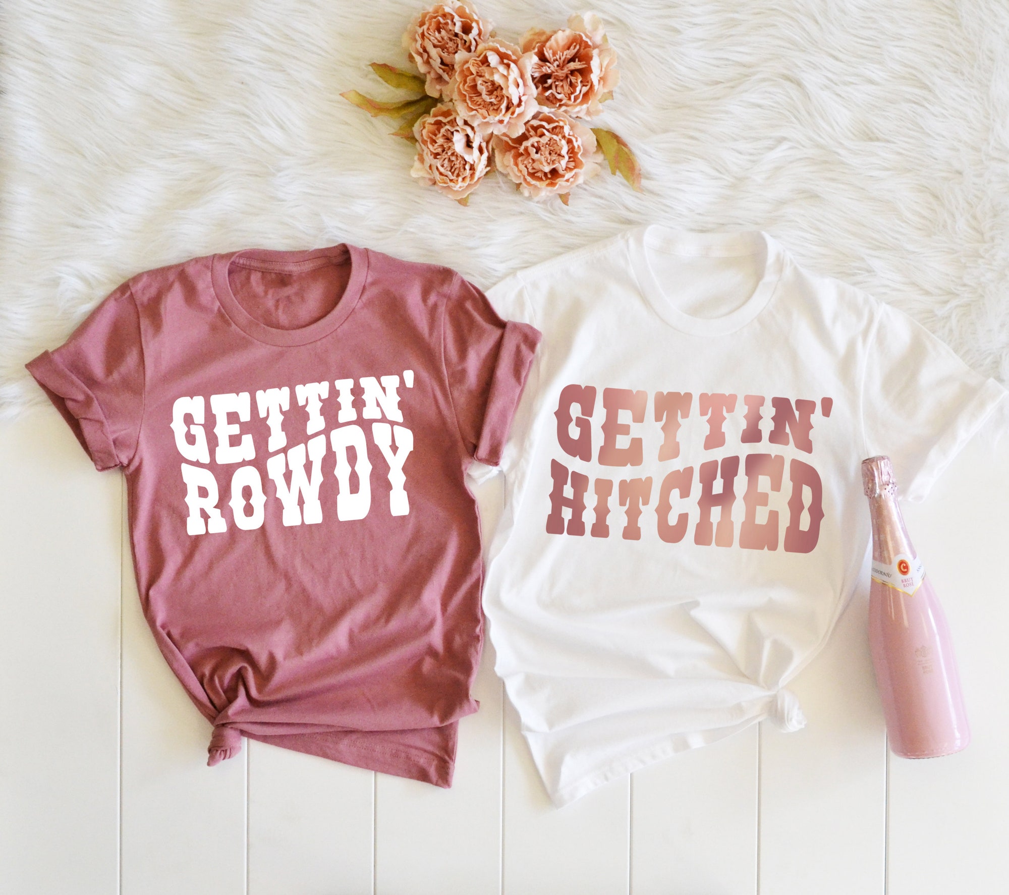 Country Bachelorette Party: Getting Hitched Western Shirts & Favors image 1