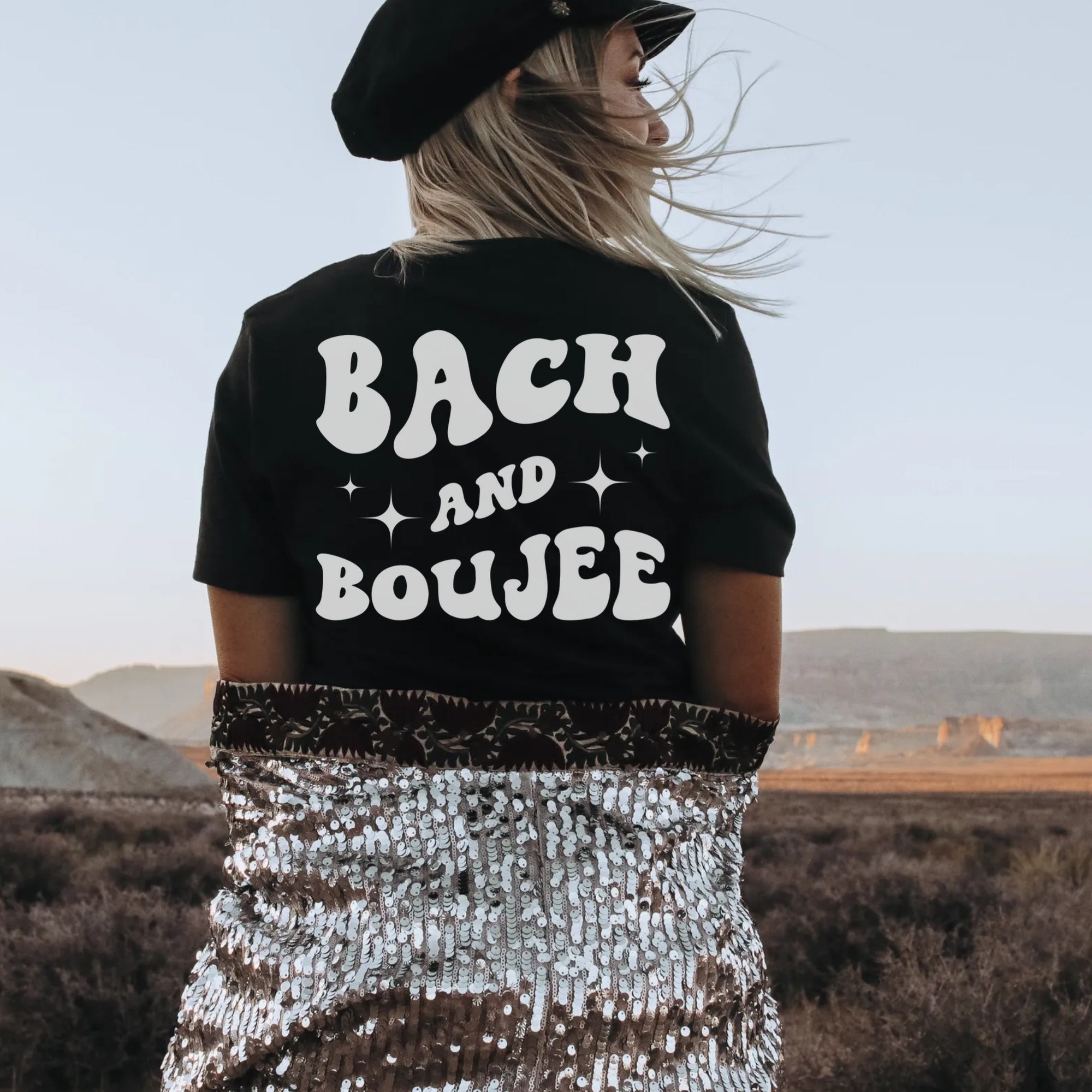 Bach And Boujee Custom Bachelorette: Retro Oversized Tee image 4