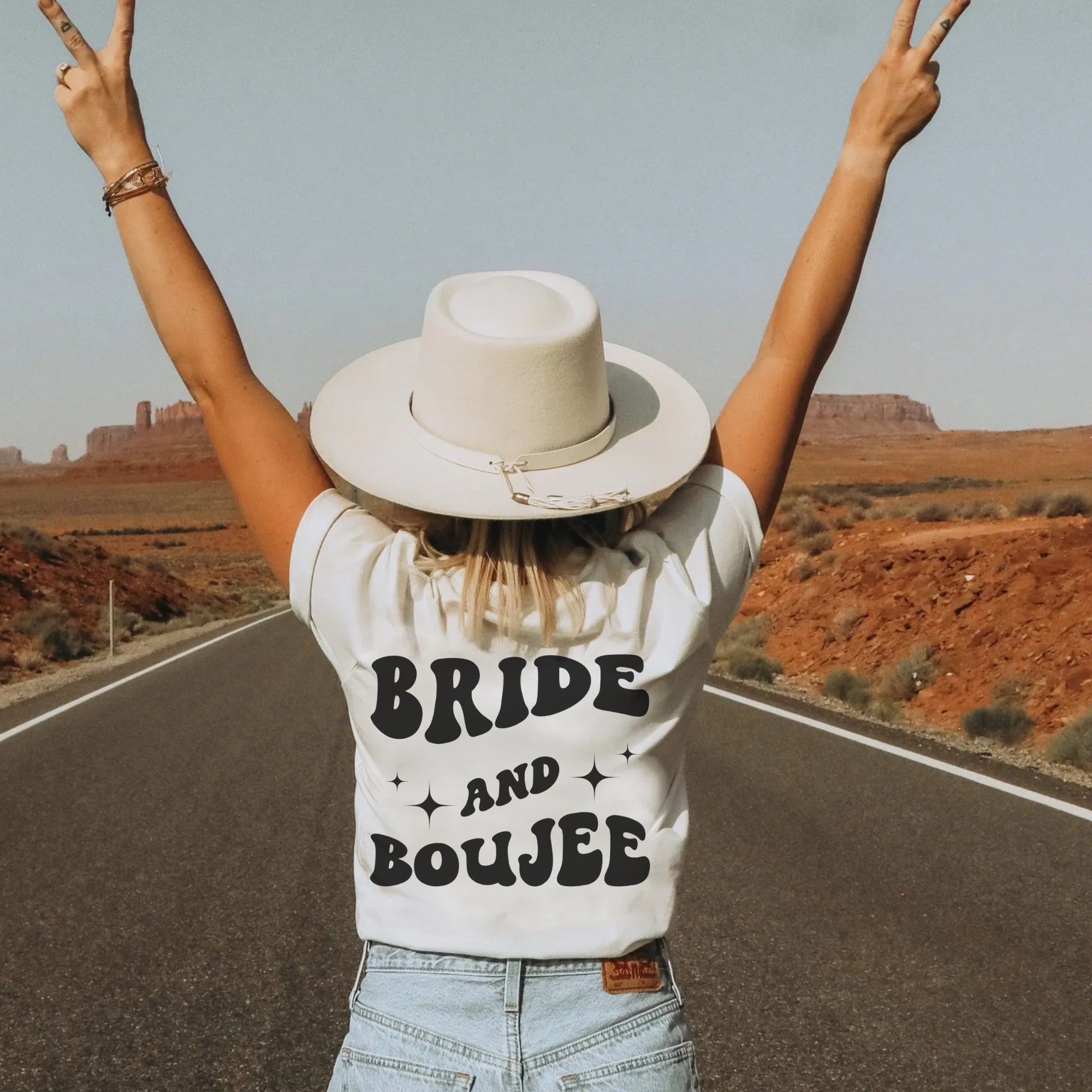 Bride And Boujee Retro Bachelorette Shirt: Personalized Fun Design image 1