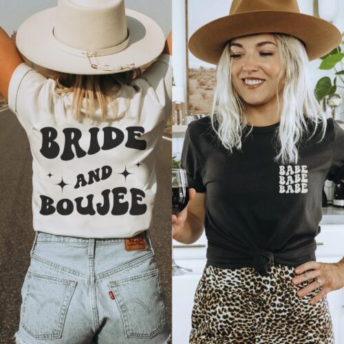 Bach And Boujee Custom Bachelorette: Retro Oversized Tee image 0