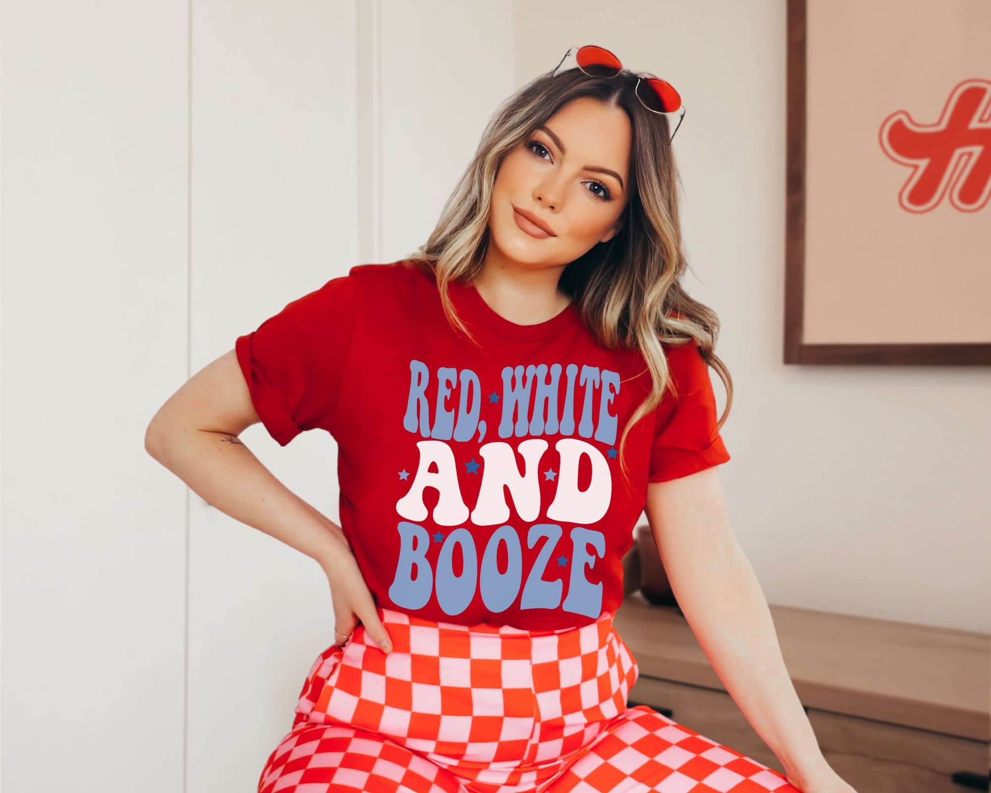 Fourth of July Bachelorette: Retro Tees 'Red White & I Do' Bride & Crew Shirts image 4