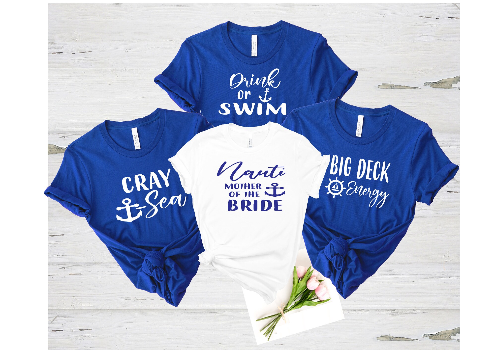 Nautical Bachelorette Tees: Cruise & Beach Party Shirts for the Bride image 1