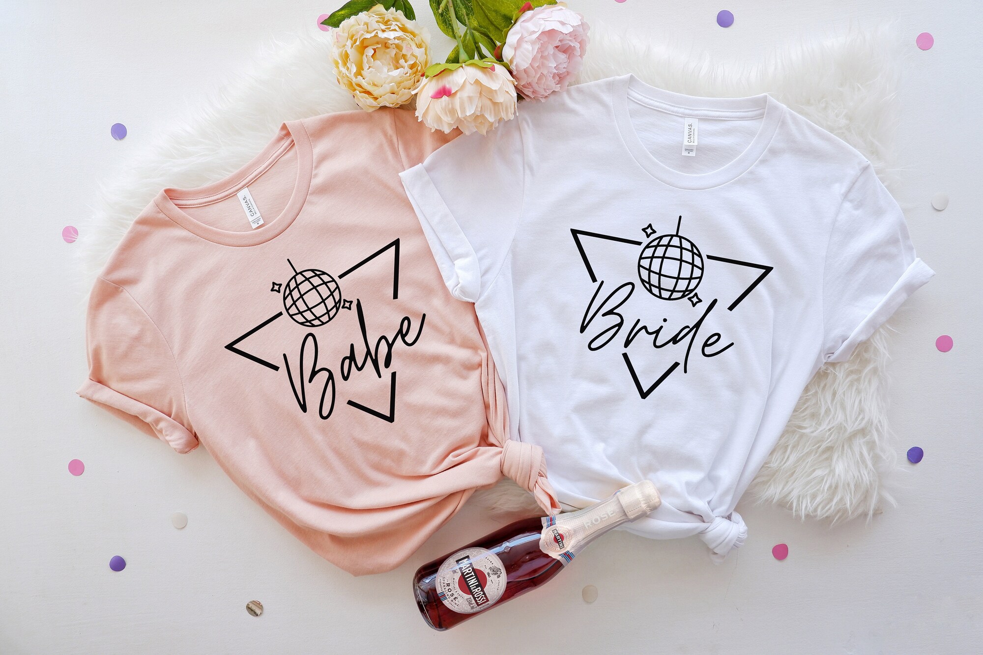 Bride Babe & Team Bride Shirts - Bridal Bachelorette & Engagement Gifts image 1