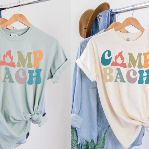 Adventure Camp Bachelorette & Retro Bridal Lake Tees image 0