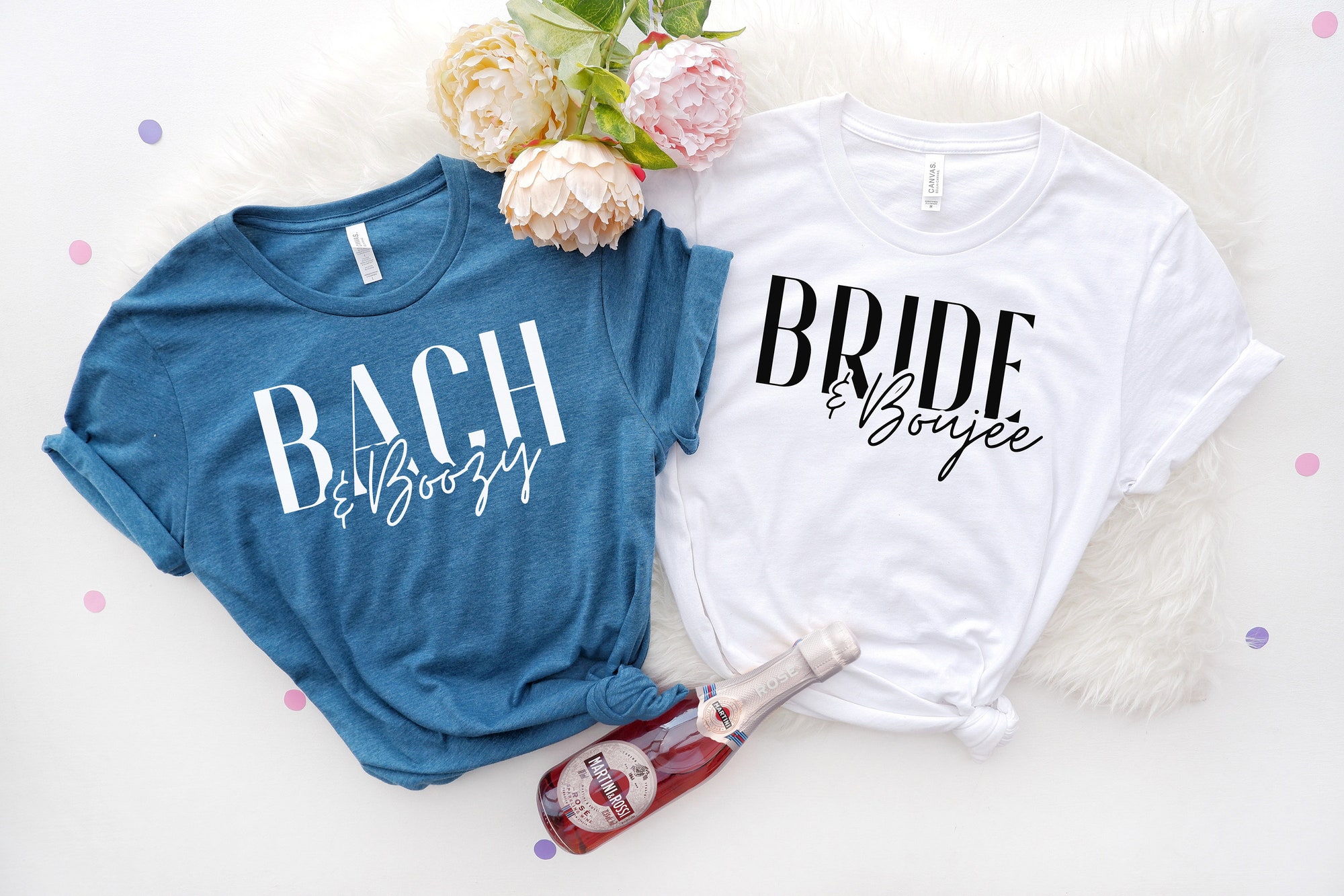 Bride & Boujee: Bach & Boozy T-Shirts for Wedding & Bachelorette Party image 2