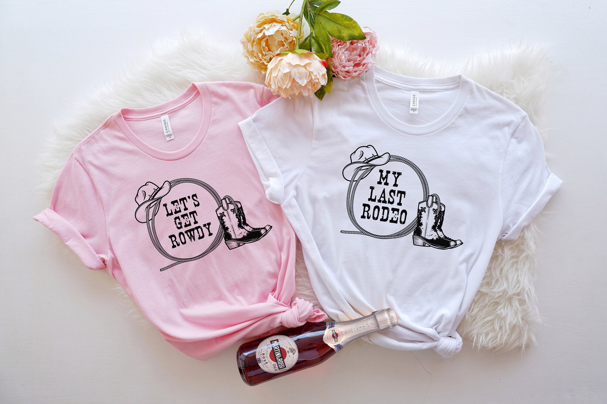 Last Rodeo & Rowdy Western Bachelorette Shirts Bride Team Gifts image 3