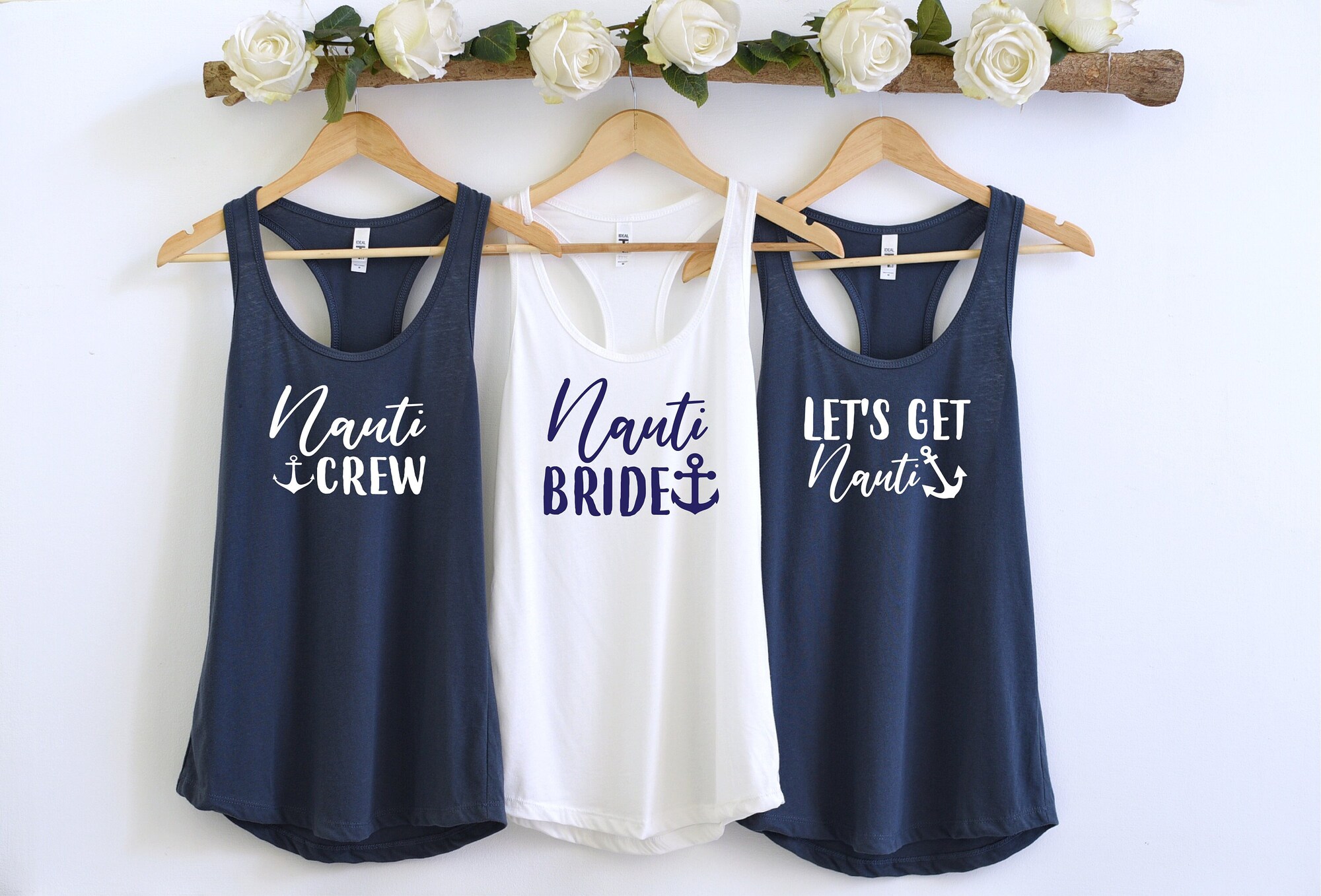 Beach & Cruise Bachelorette Tanks: Last Sail & Captain Bride Tops image 0