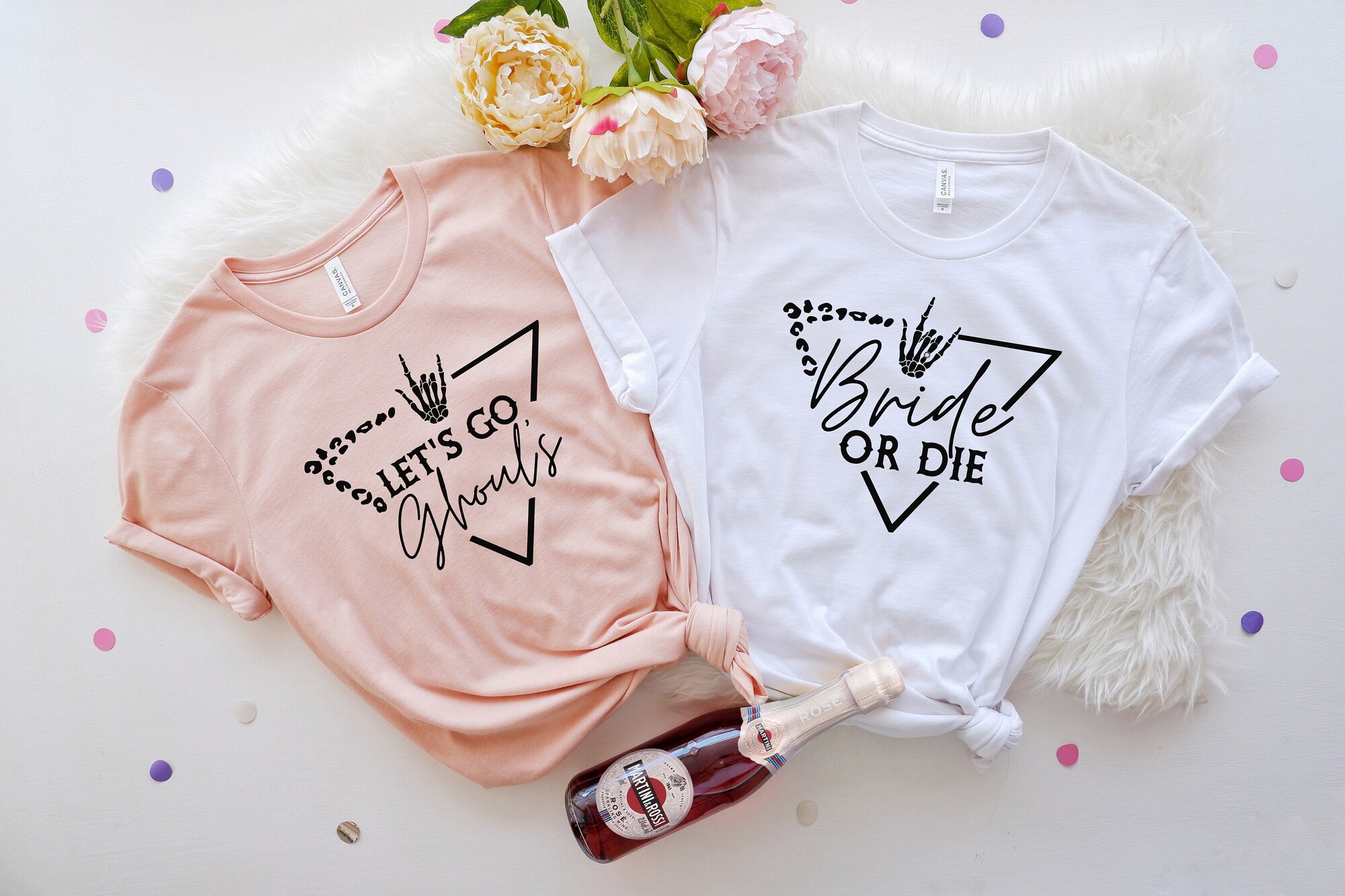 Bride or Die & Let's Go Ghouls Shirts - Bachelorette & Bridal Gifts image 1