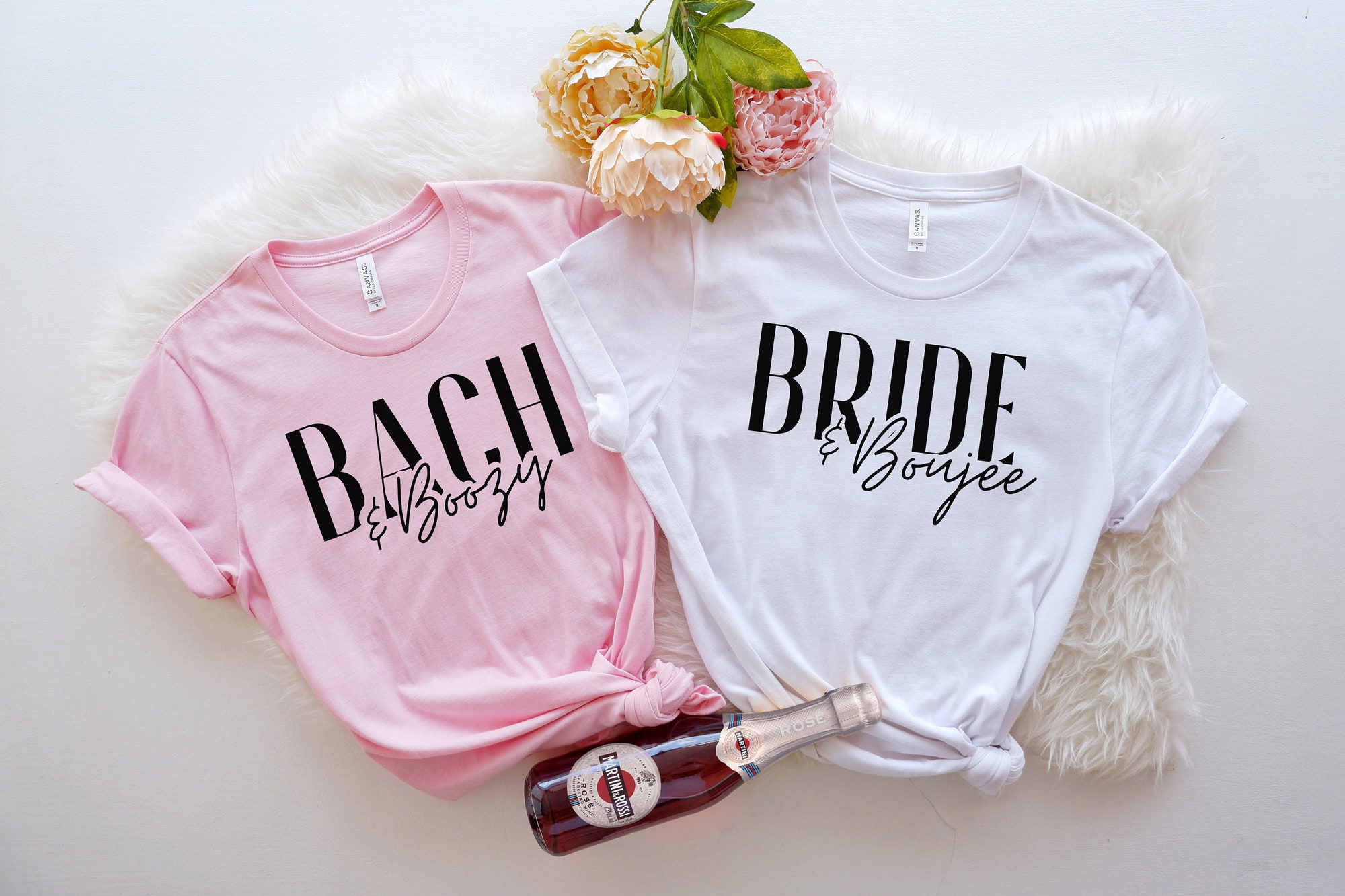 Bride & Boujee: Bach & Boozy T-Shirts for Wedding & Bachelorette Party image 3