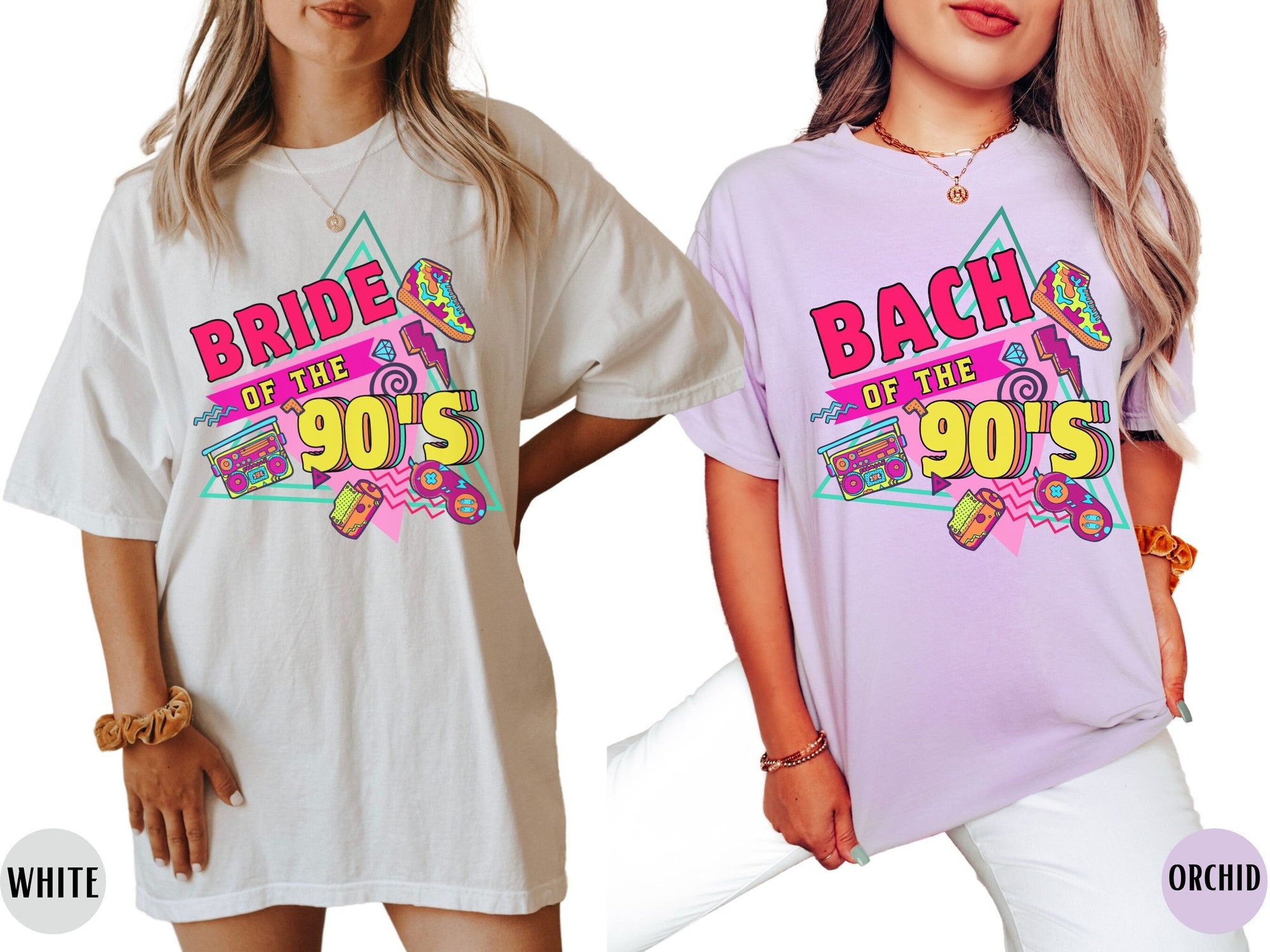 90s Retro Bachelorette Party Tees - Bride & Tribe Nashville Shirts image 1