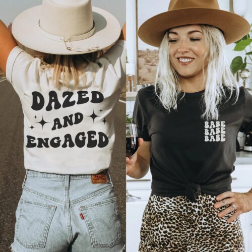 Dazed & Engaged: Custom Retro Bachelorette Shirts image 0