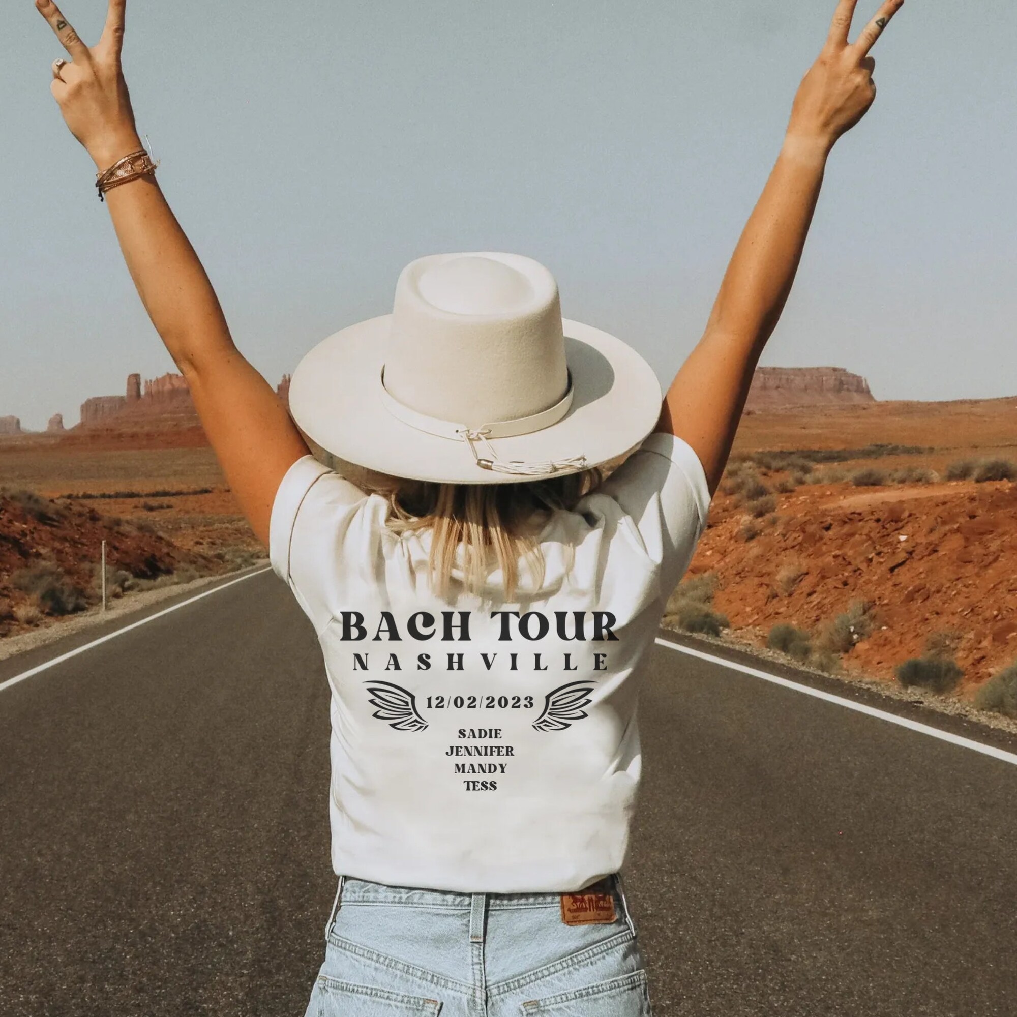 Vintage Custom Bachelorette Tour Band Shirt: Aesthetic and Personal image 2