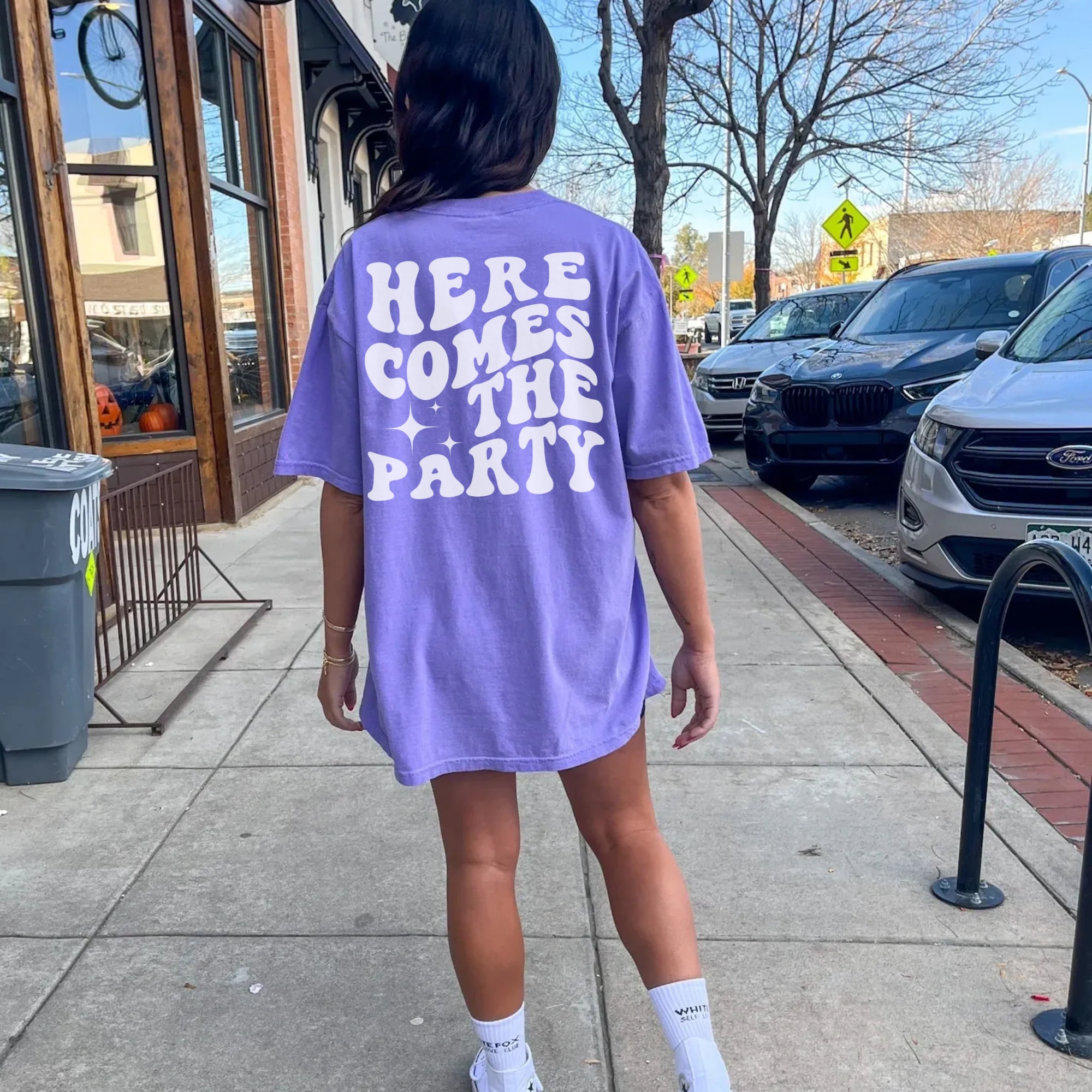 Here Comes The Party: Custom Retro Bachelorette Shirts Oversized Fit image 5