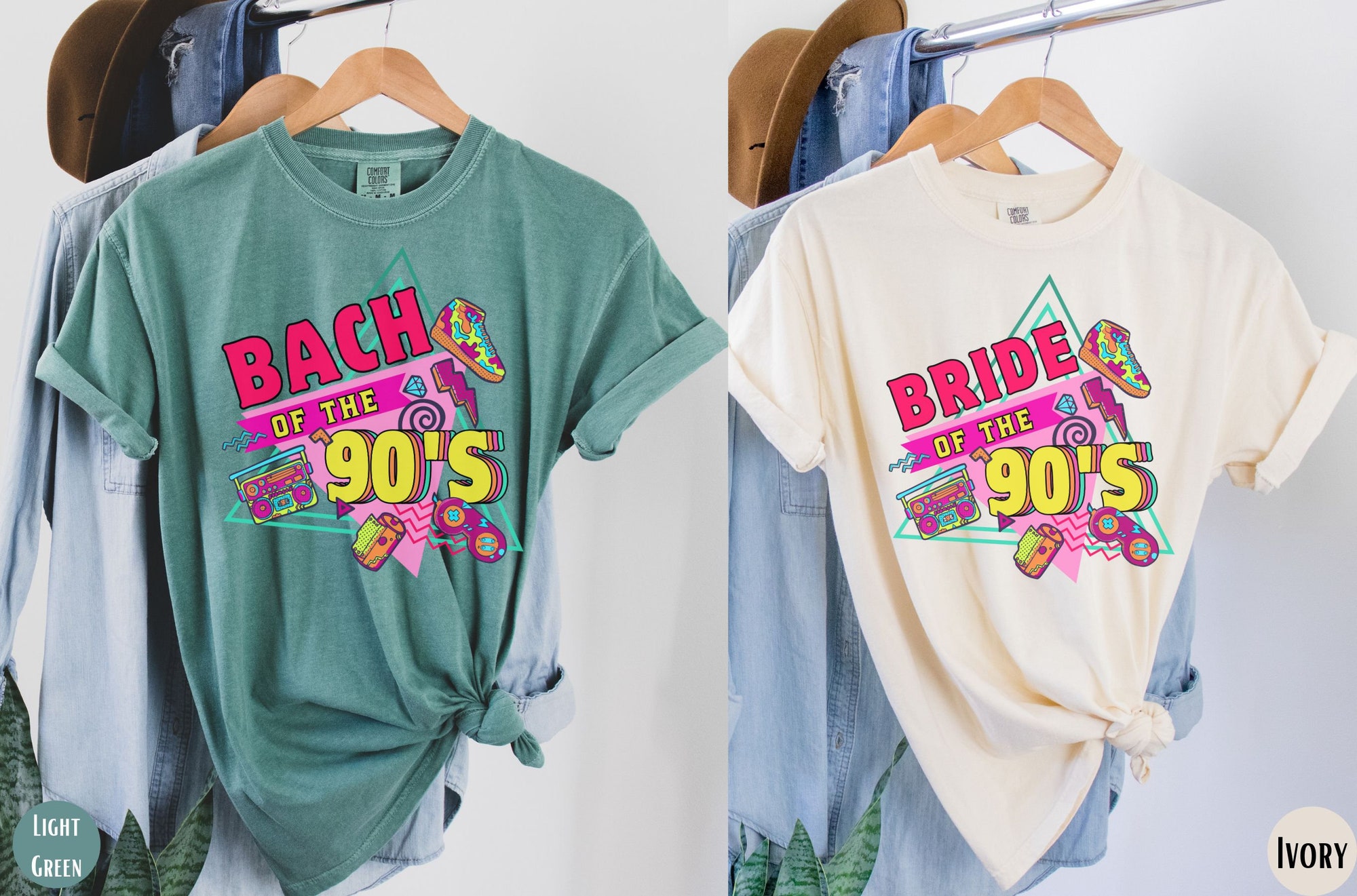 90s Retro Bachelorette Party Tees - Bride & Tribe Nashville Shirts image 4