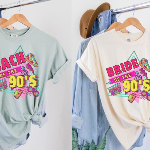 90s Retro Bachelorette Party Tees - Bride & Tribe Nashville Shirts image 0