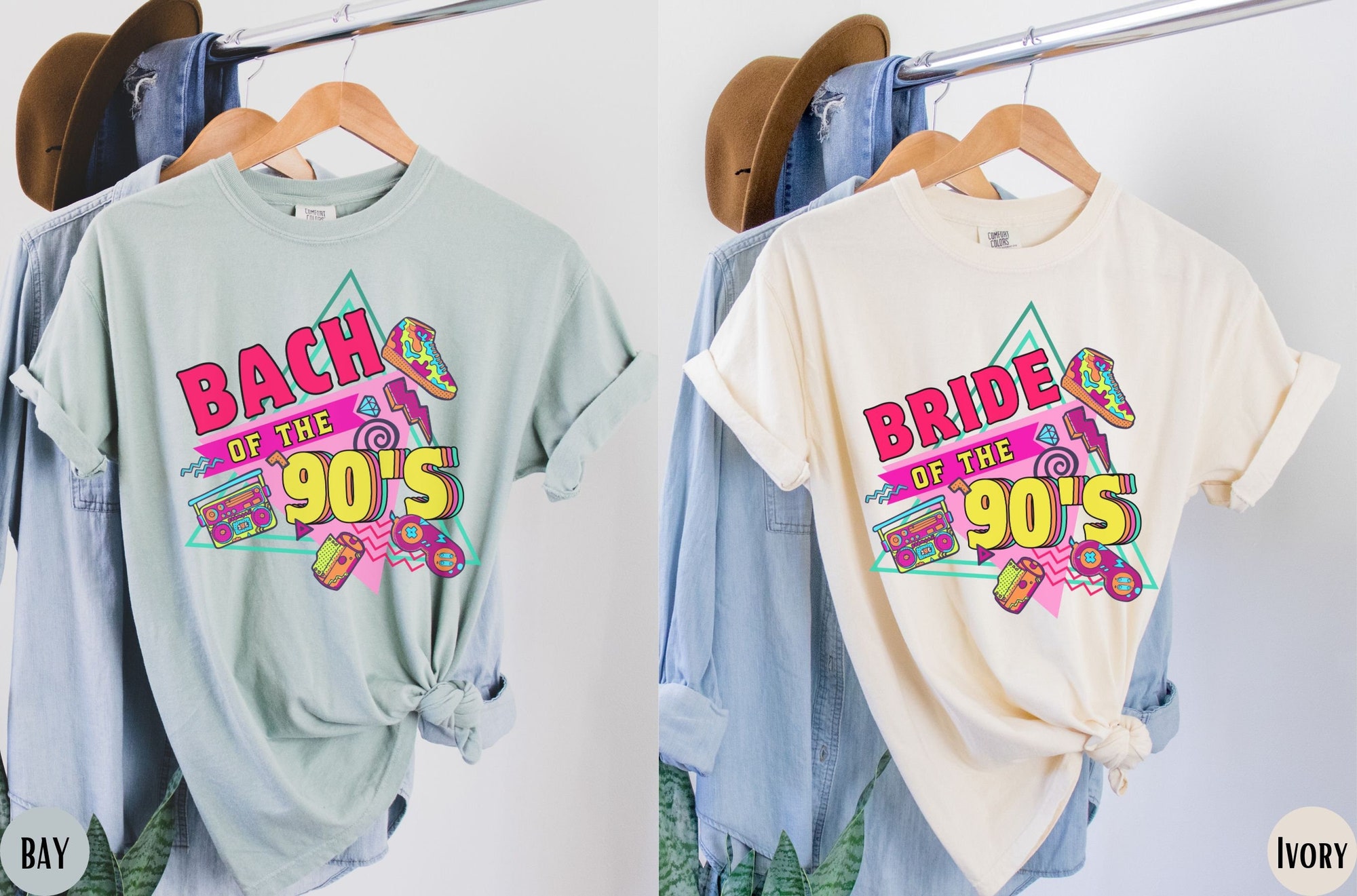 90s Retro Bachelorette Party Tees - Bride & Tribe Nashville Shirts image 0