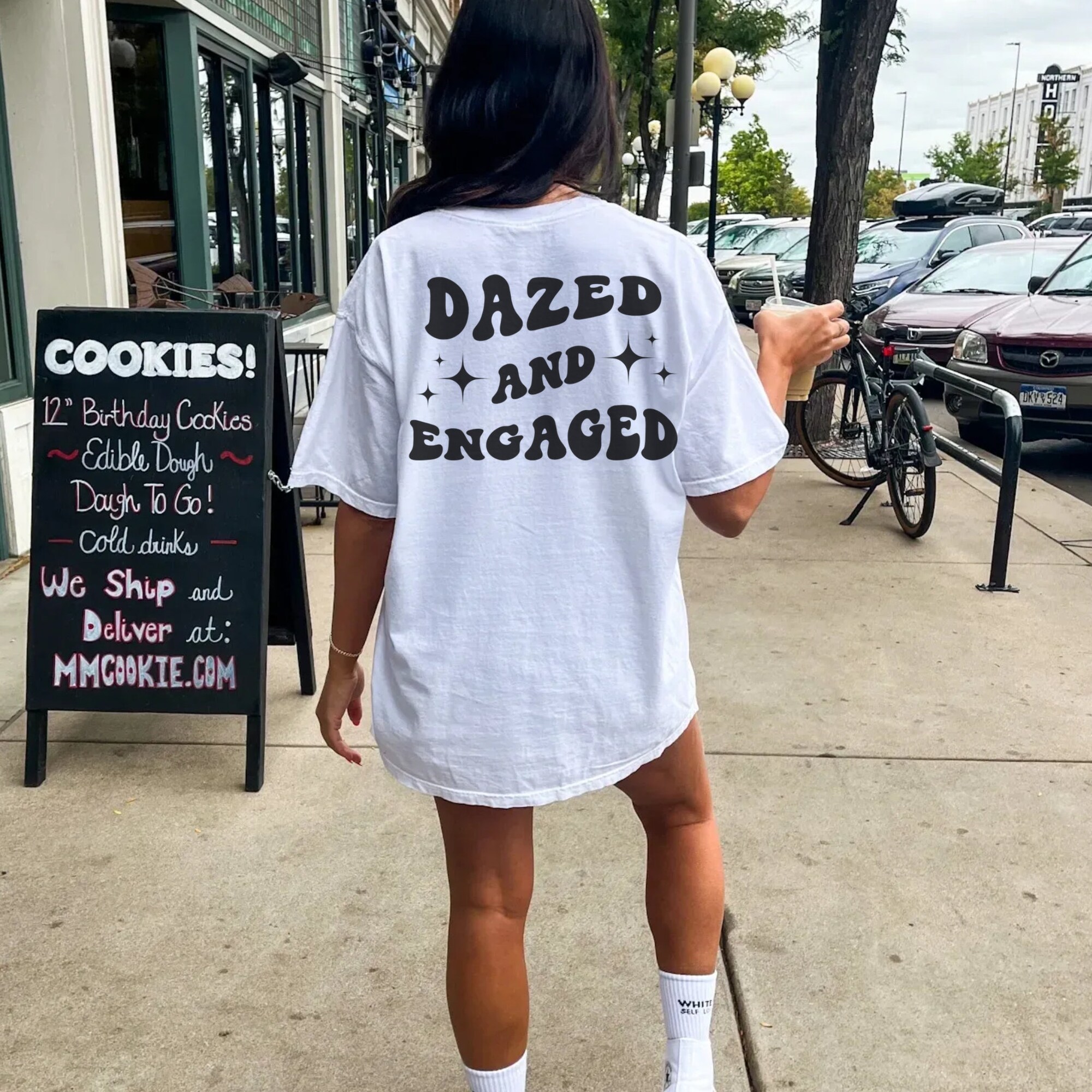 Dazed And Engaged: Personalized Pink Bachelorette Shirts image 2