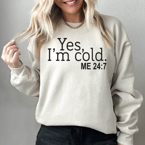 Funny Winter & Christmas Sweatshirt - Unique Cold Sarcastic Gift image 0