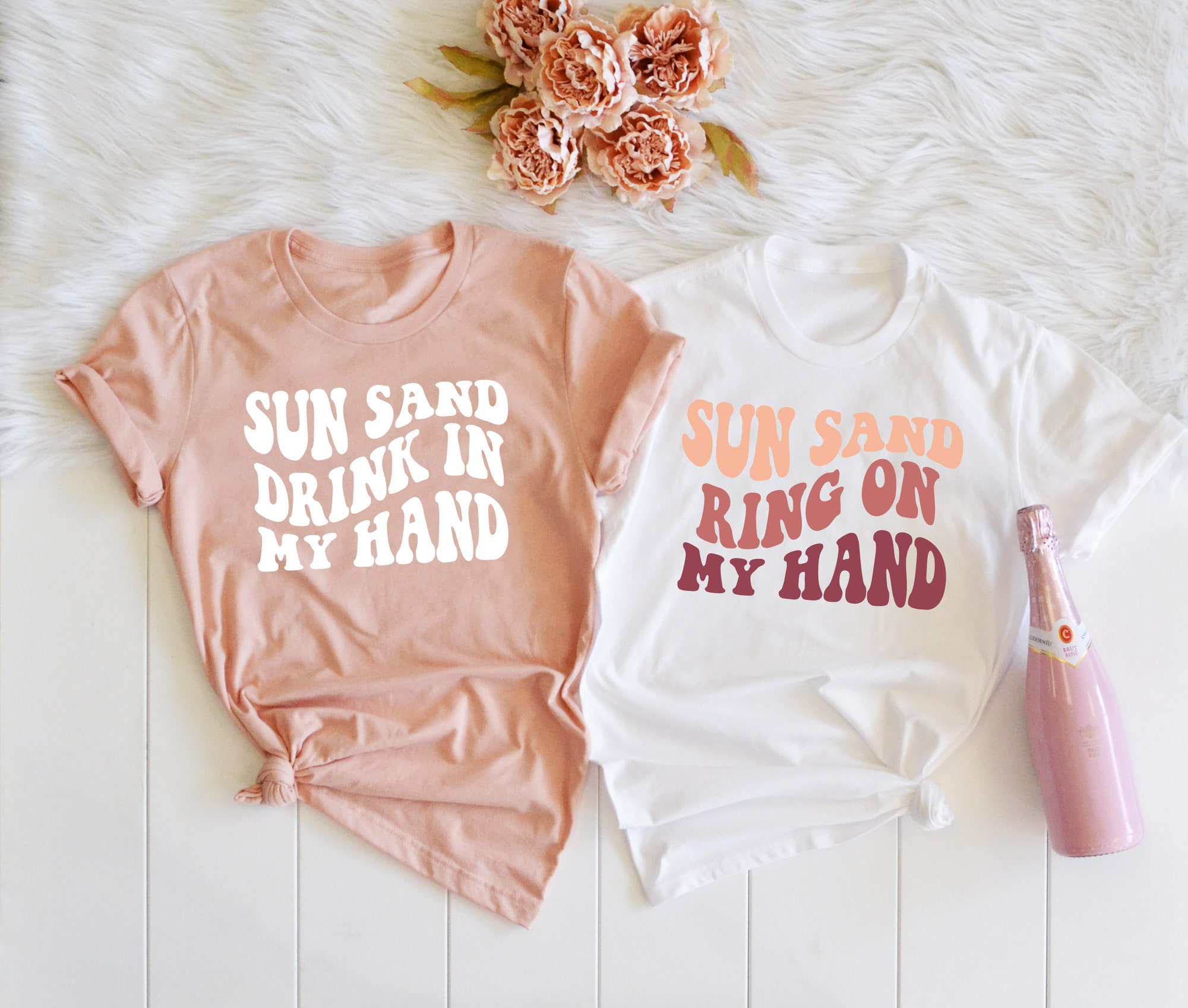 Sun Sand & Retro Fun: Beach Bachelorette Party Shirts image 1