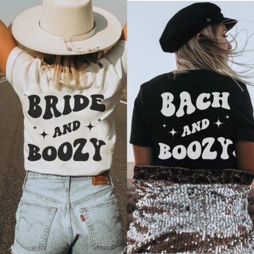 Bach And Boozy Custom Bachelorette: Retro Oversized Party Shirt image 0