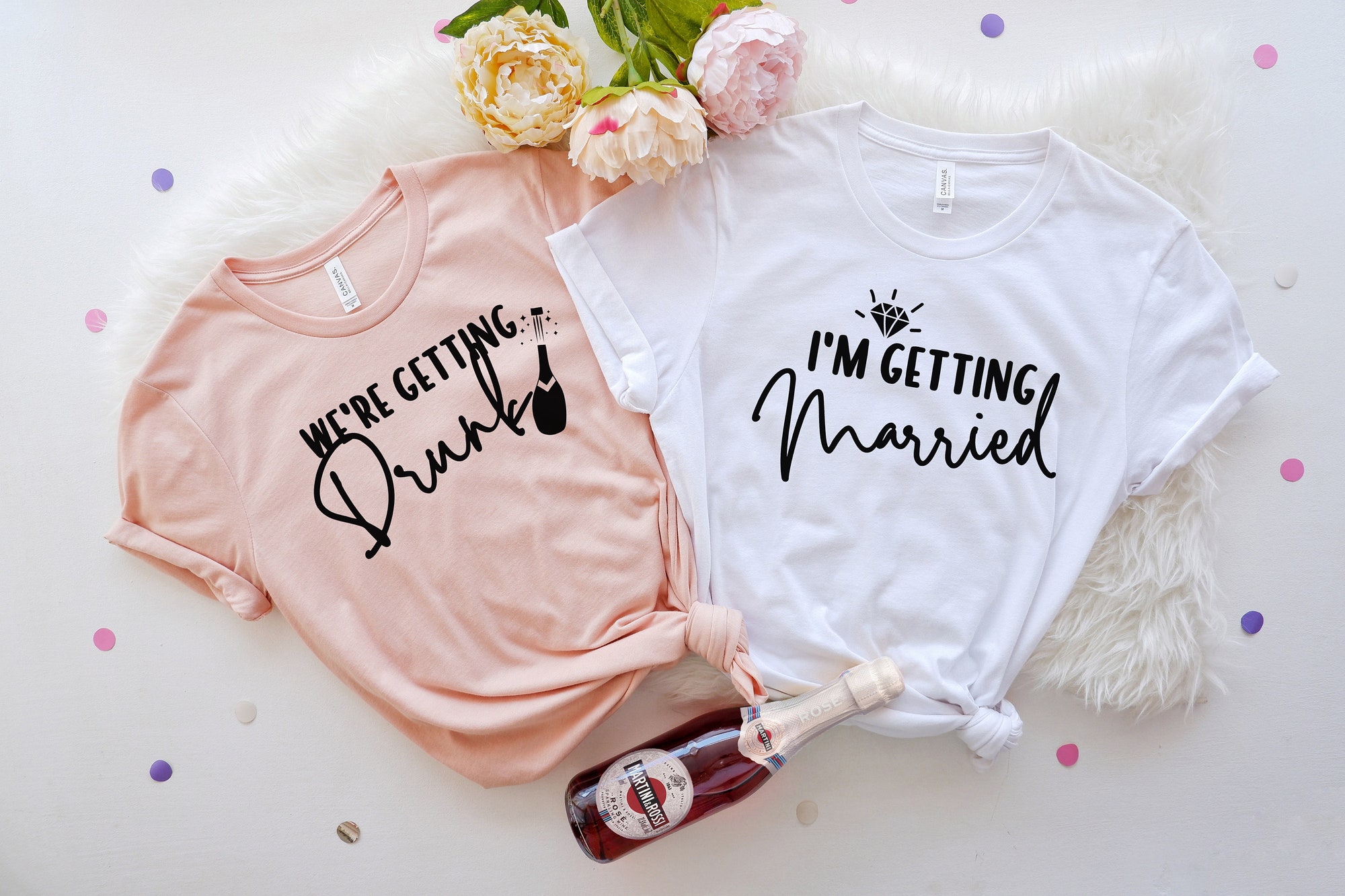 Getting Married & Team Bride Tees: Wedding Bachelorette Engagement Shirts image 1