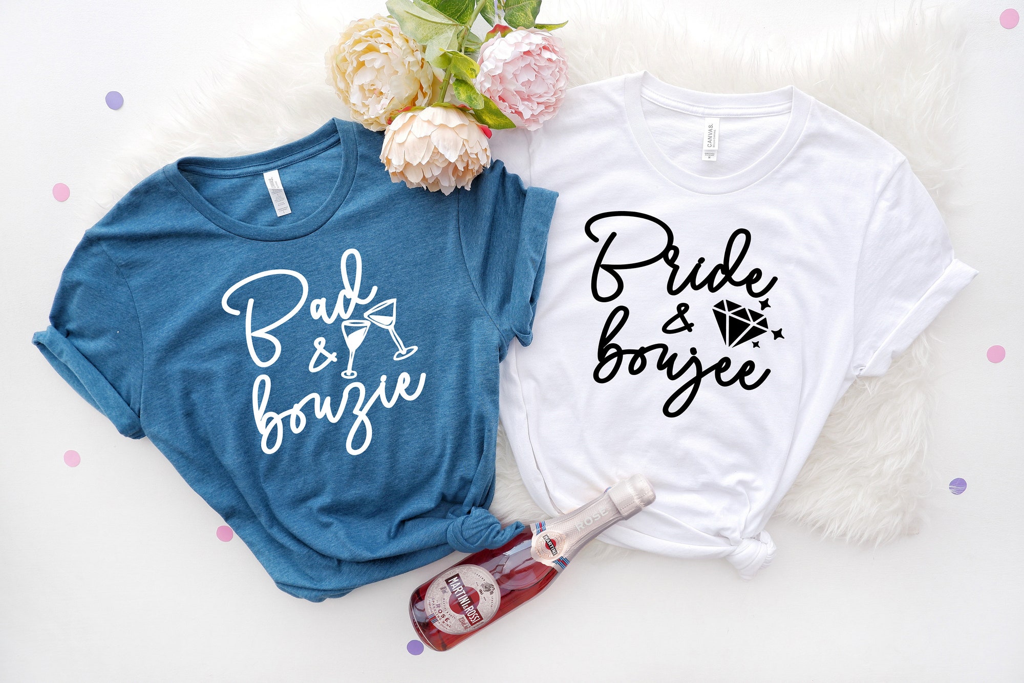 Bride & Boujee Tees: Bachelorette Bridal Shower Engagement Shirts image 2