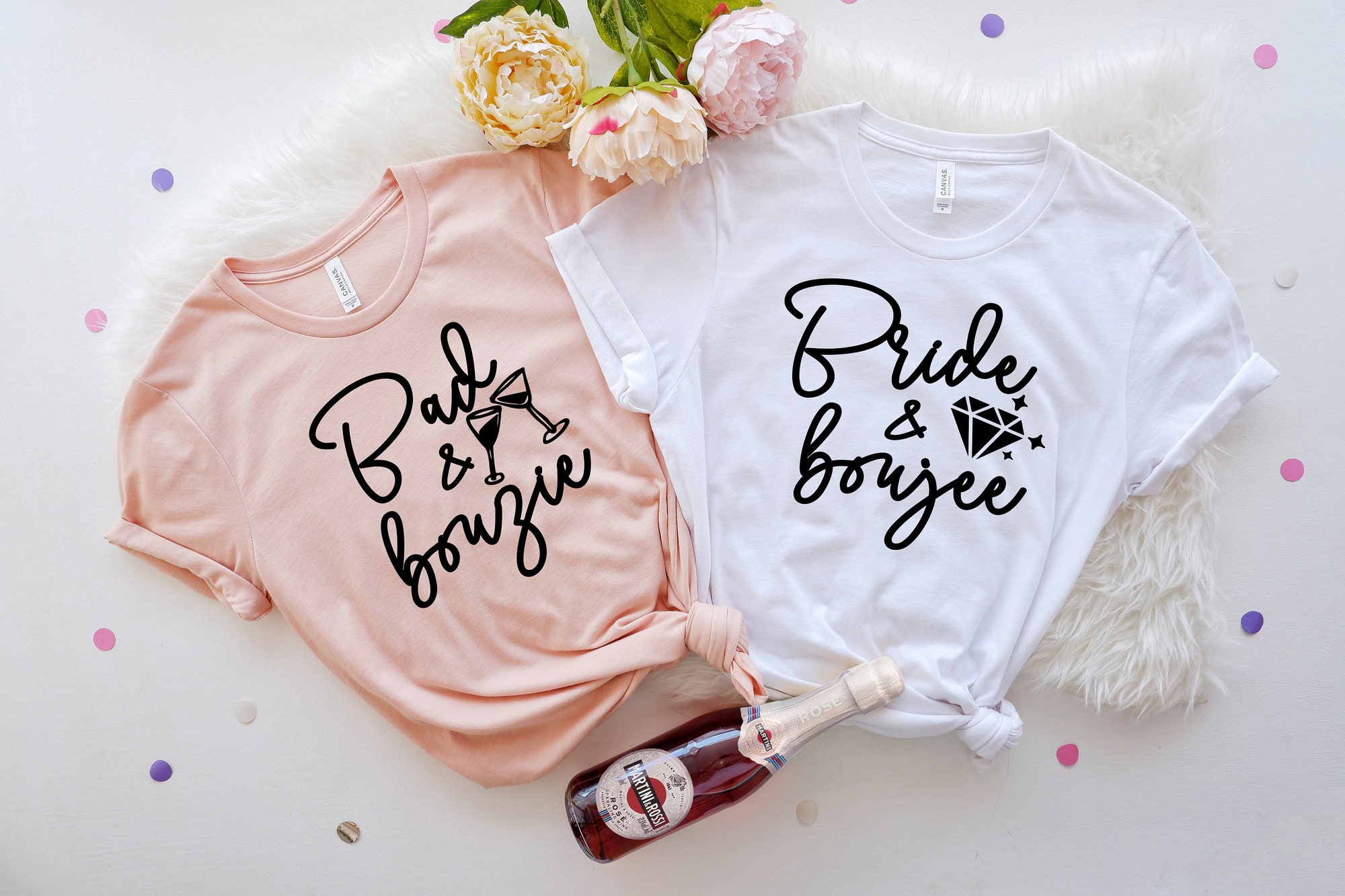 Bride & Boujee Tees: Bachelorette Bridal Shower Engagement Shirts image 1