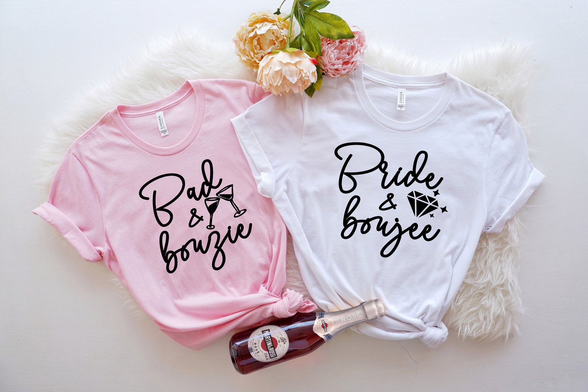 Bride & Boujee Tees: Bachelorette Bridal Shower Engagement Shirts image 3