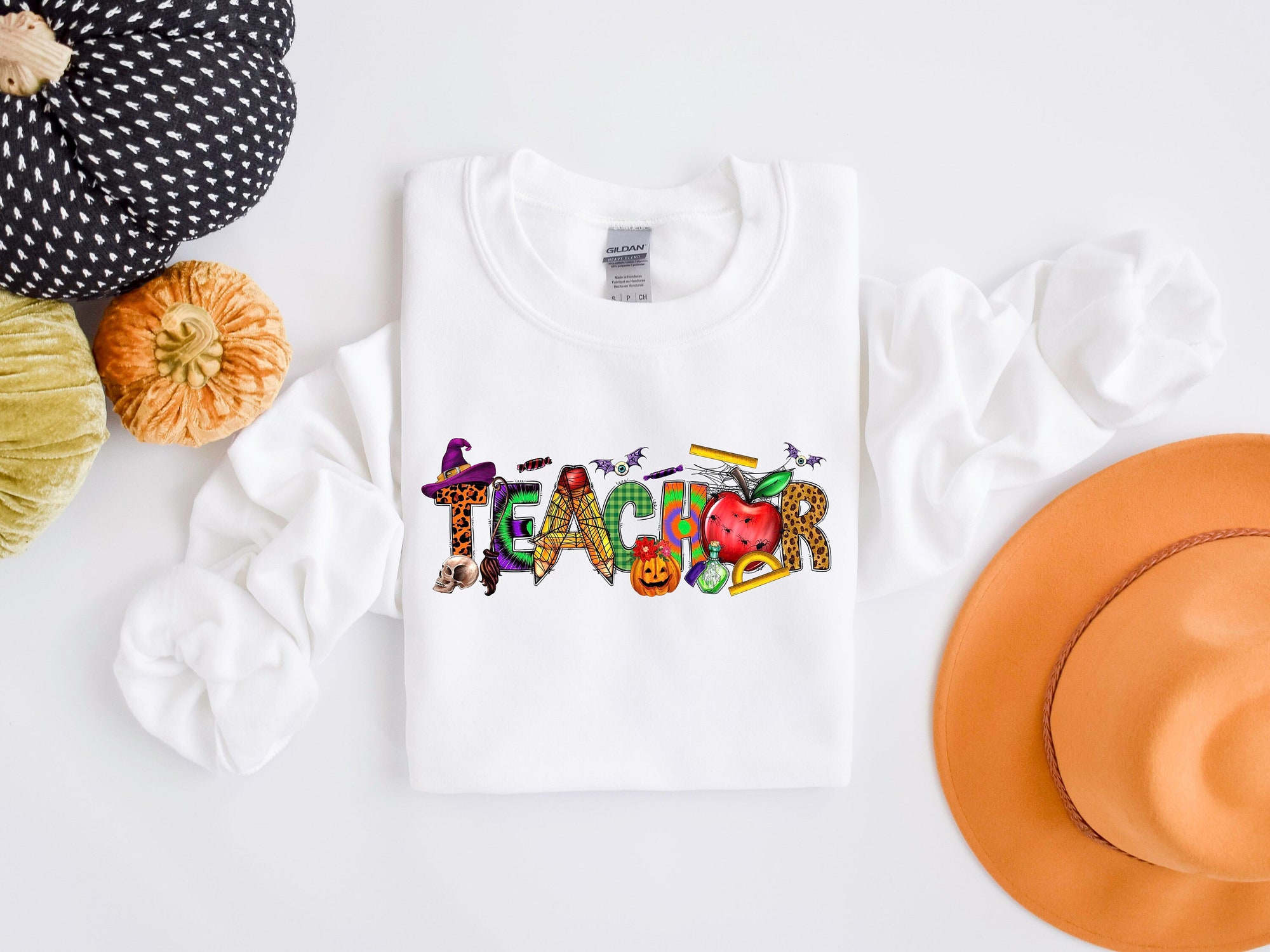 Spooky Teacher Halloween Sweatshirt image 0