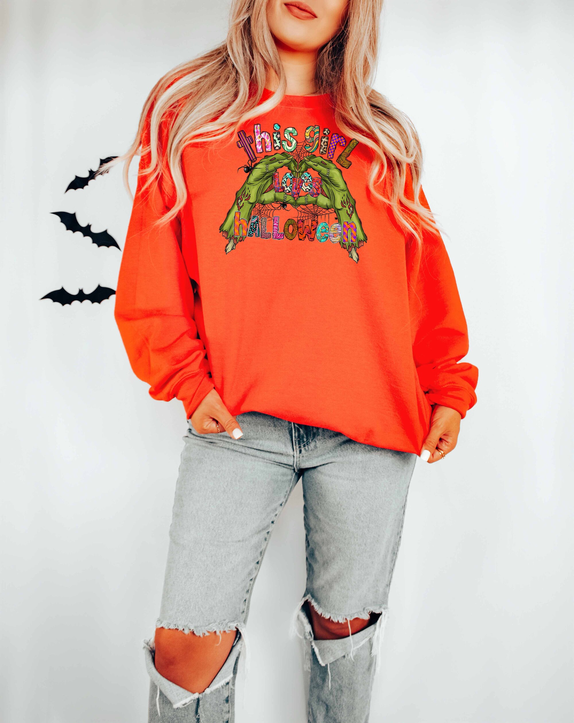 This Girl Loves Halloween Sweatshirt image 2