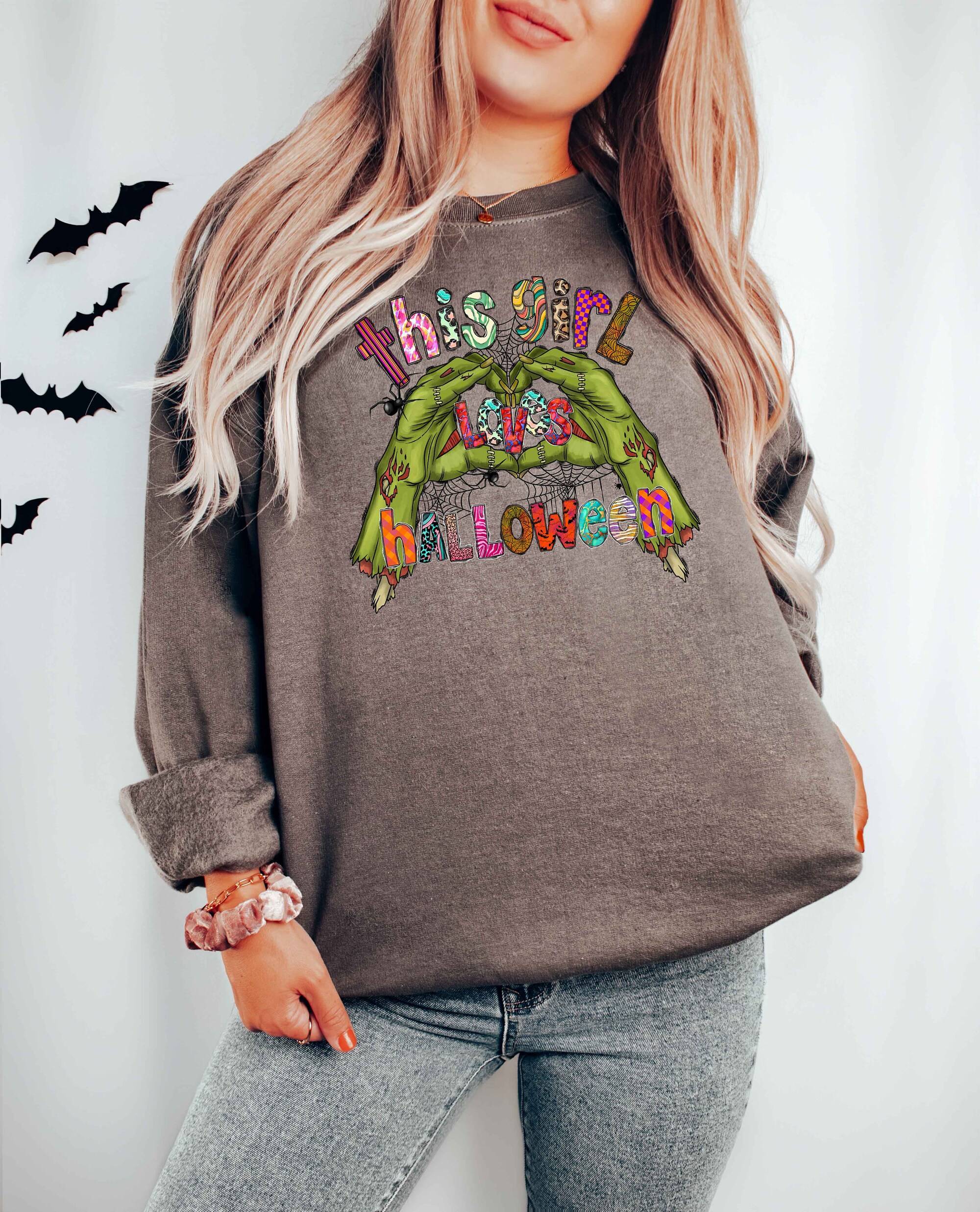 This Girl Loves Halloween Sweatshirt image 3