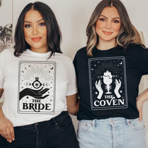 Celestial & Tarot Witchy Bachelorette Bridal Shirts image 0