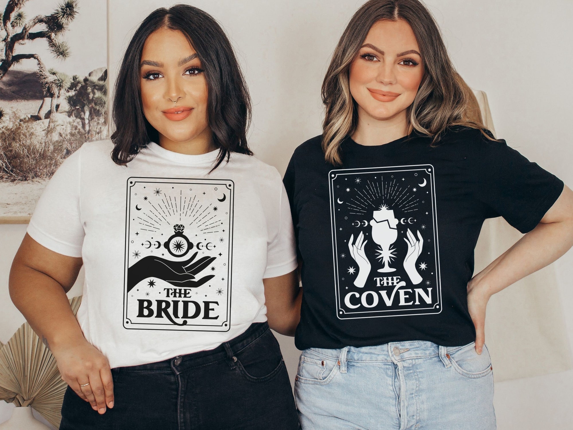Celestial & Tarot Witchy Bachelorette Bridal Shirts image 0