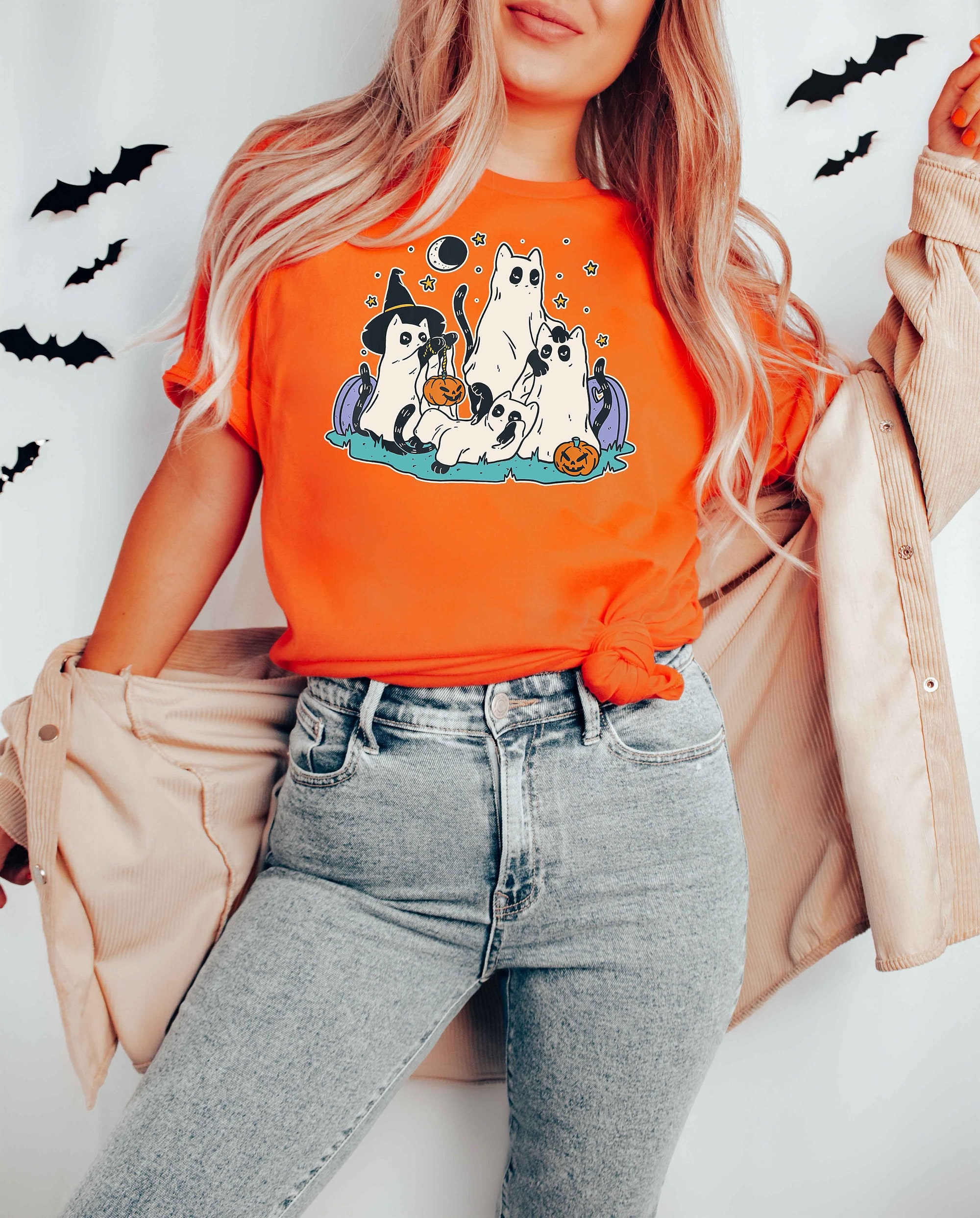 Halloween Ghost Cat Sweatshirt image 0