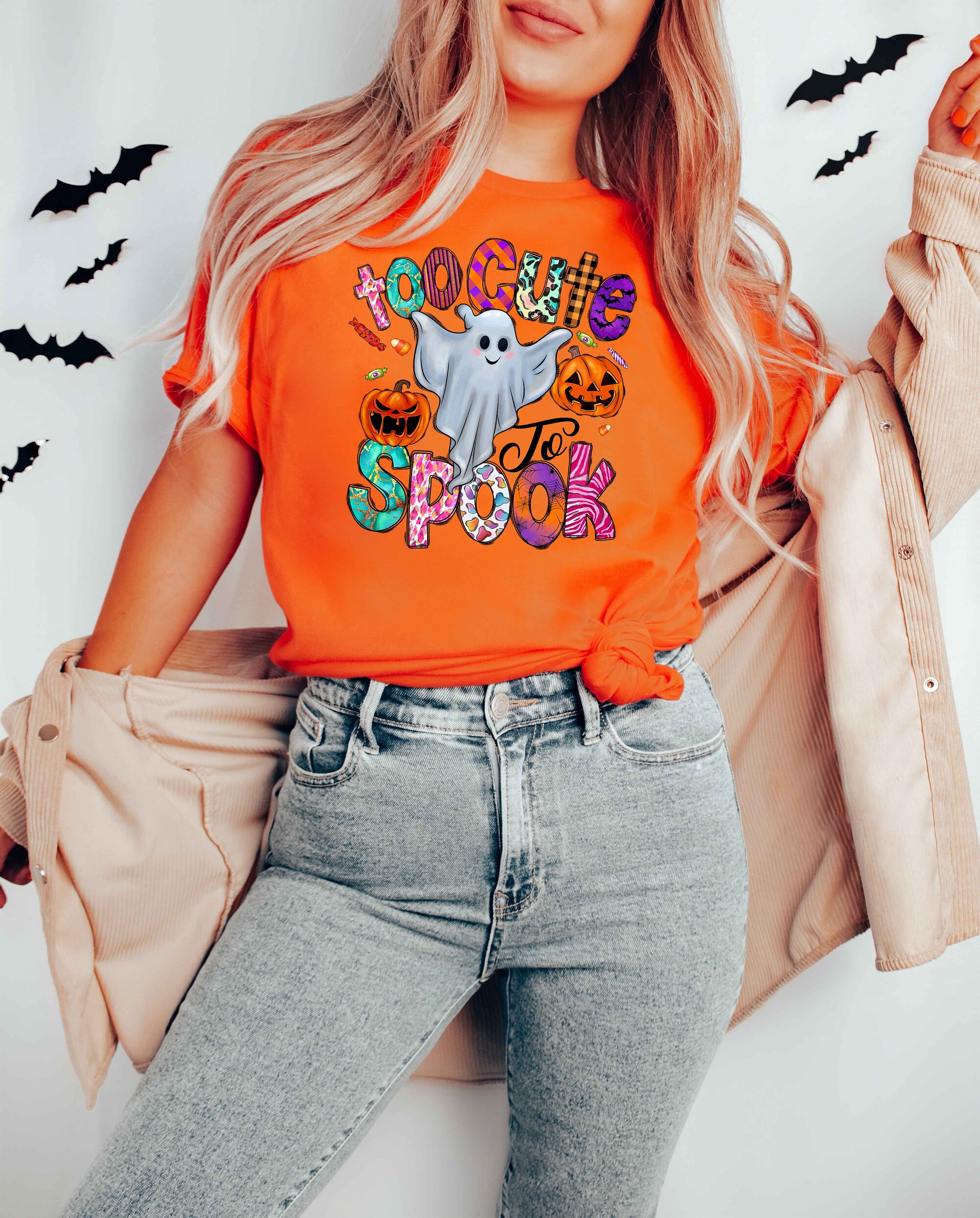 Too Cute to Spook Stay Spooky Vibes Halloween Sweatshirt image 4