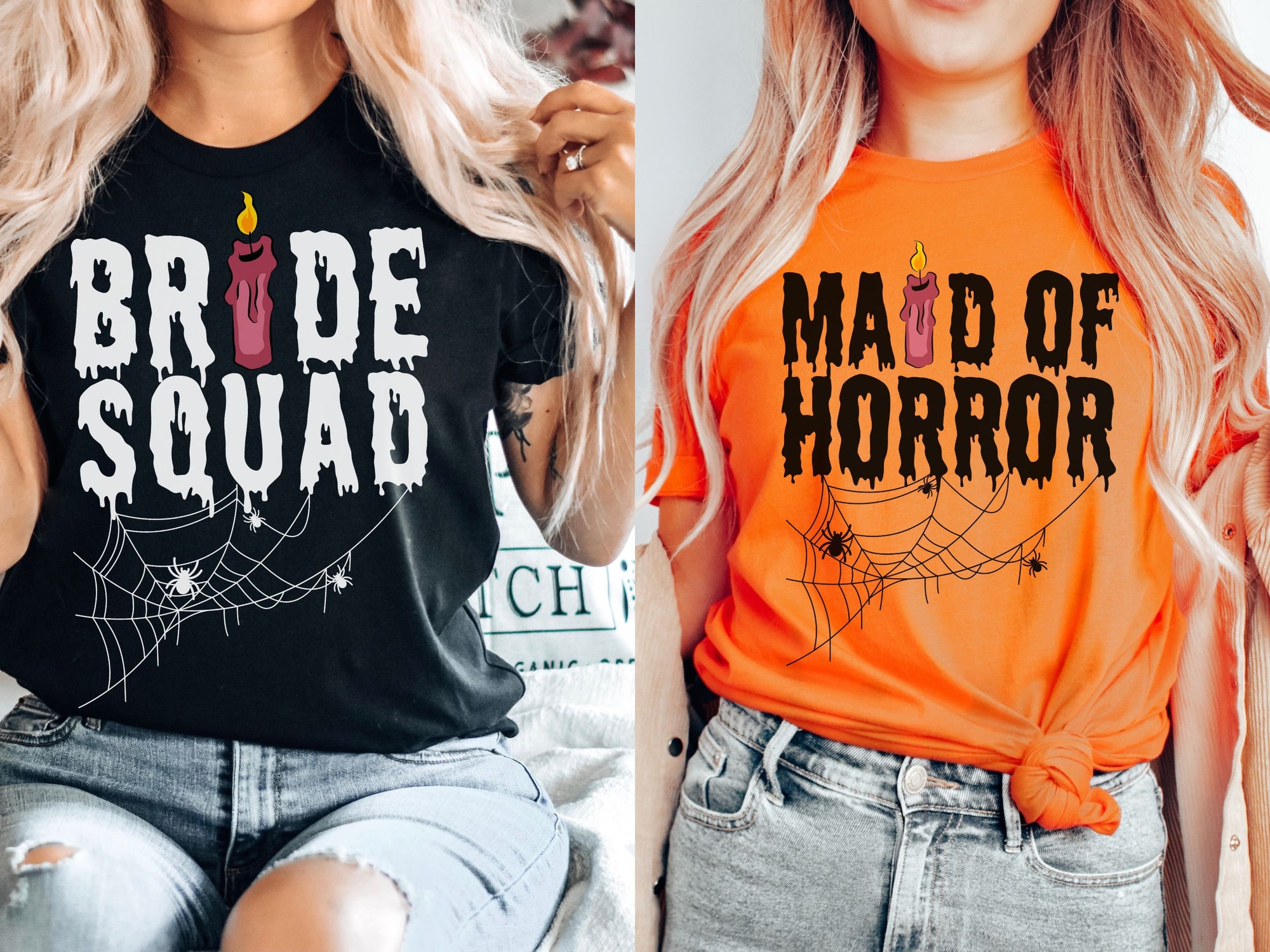 Halloween Bachelorette & Bride T-Shirts - Witchy Bridal Party Tees image 2