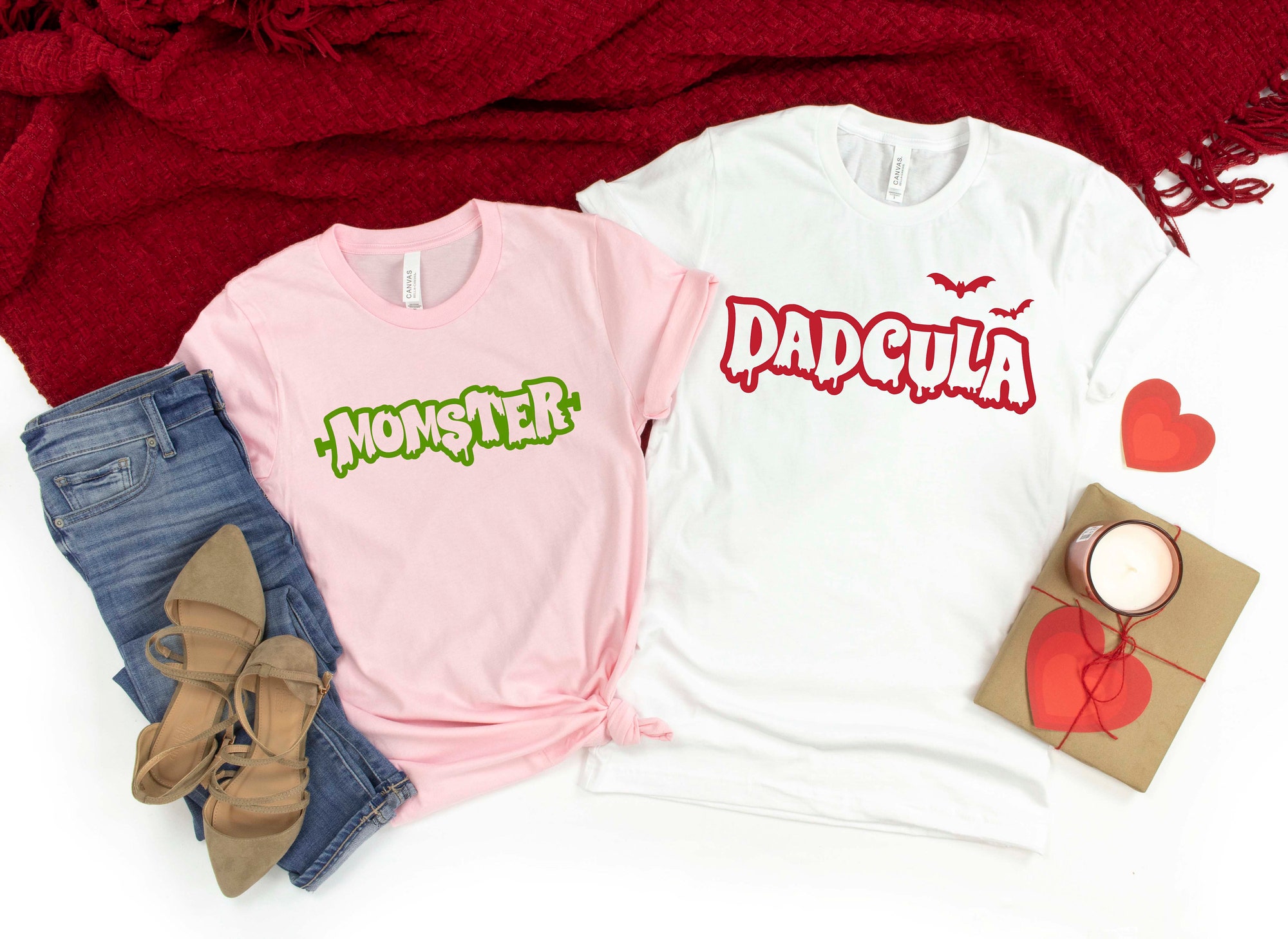 Family Halloween Momster Dadcula Matching Shirts image 3