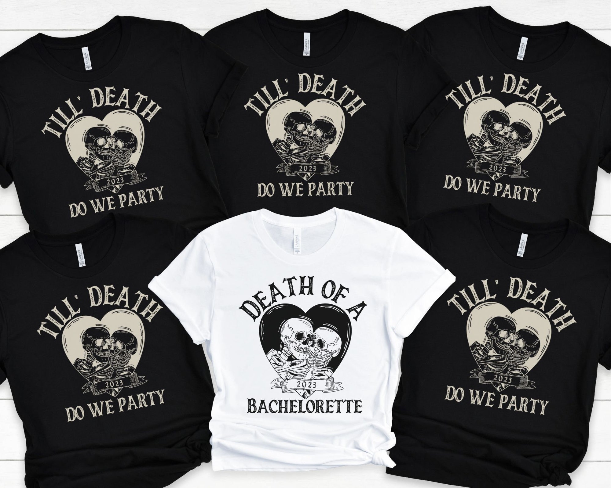 Halloween Bachelorette Shirts - Bride or Die Witchy Party Tees image 0