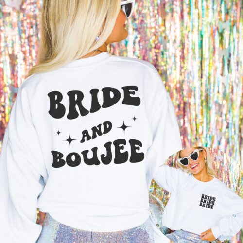 Bach And Boujee Custom Retro Bachelorette Sweatshirt image 0