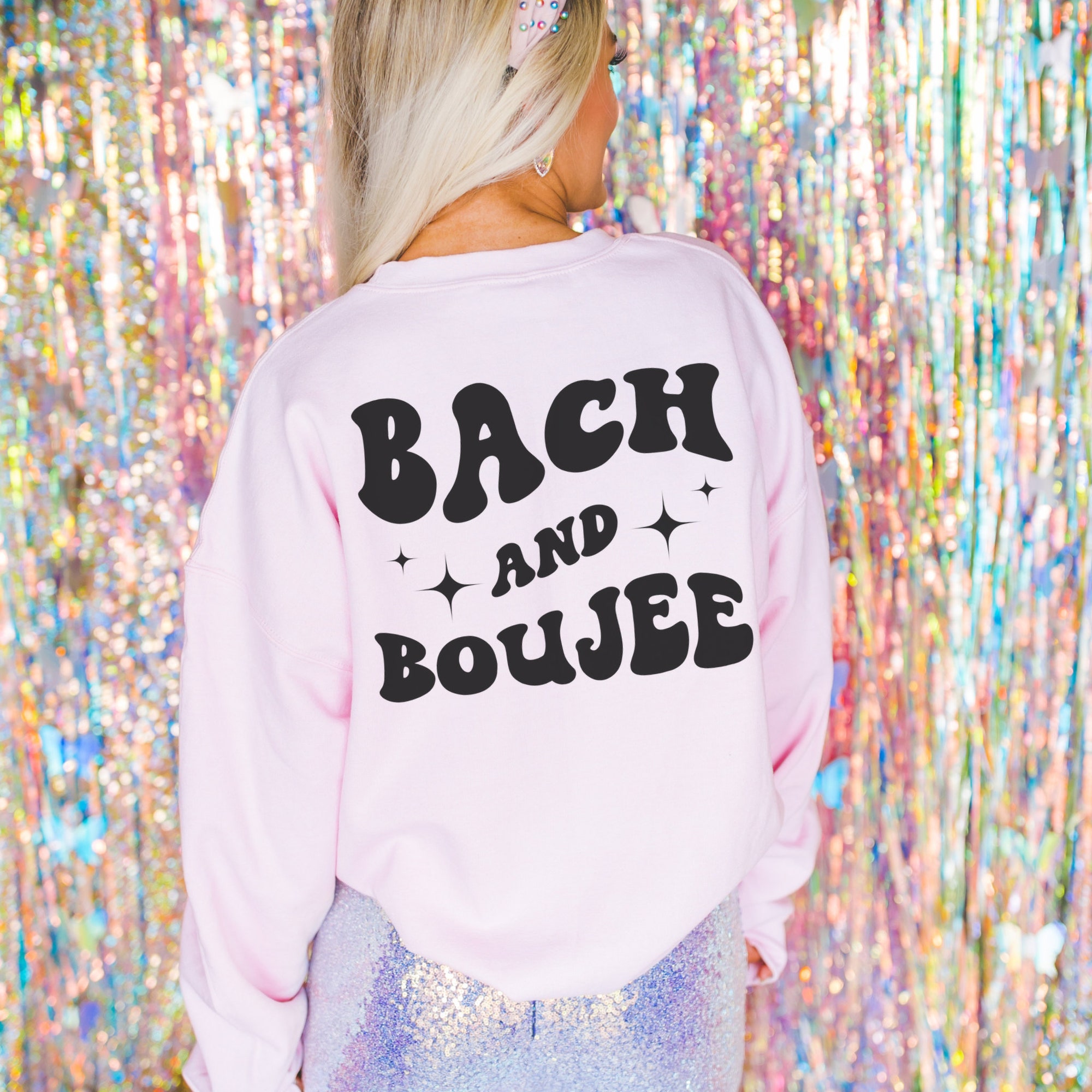 Custom Bachelorette Party Groovy Retro Bach Sweatshirt: Bach And Boujee Design image 6