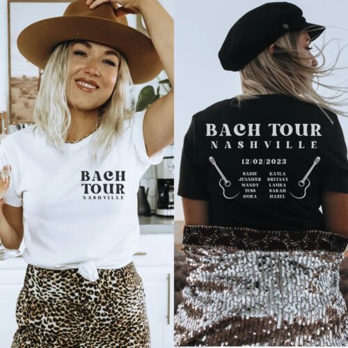 Retro Bach Tour Band: Custom Bachelorette Shirt image 0