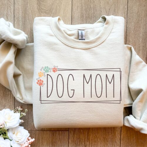 Cute Dog Mom Sweatshirt - Perfect Christmas & New Pet Owner Gift image 0