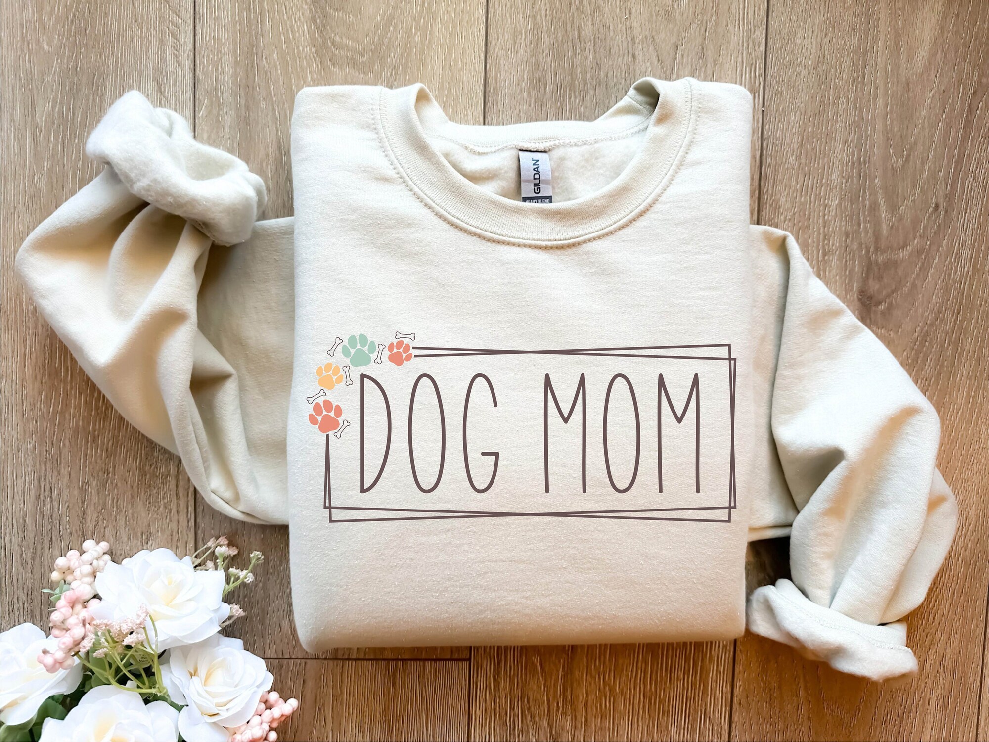 Cute Dog Mom Sweatshirt - Perfect Christmas & New Pet Owner Gift image 0