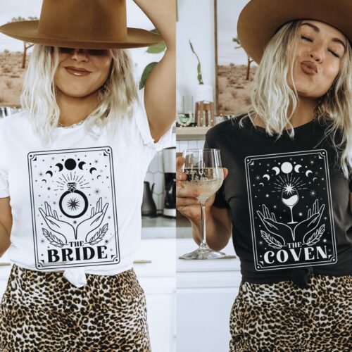 Celestial Tarot & Boho Bride - Witchy Bachelorette Shirts image 0