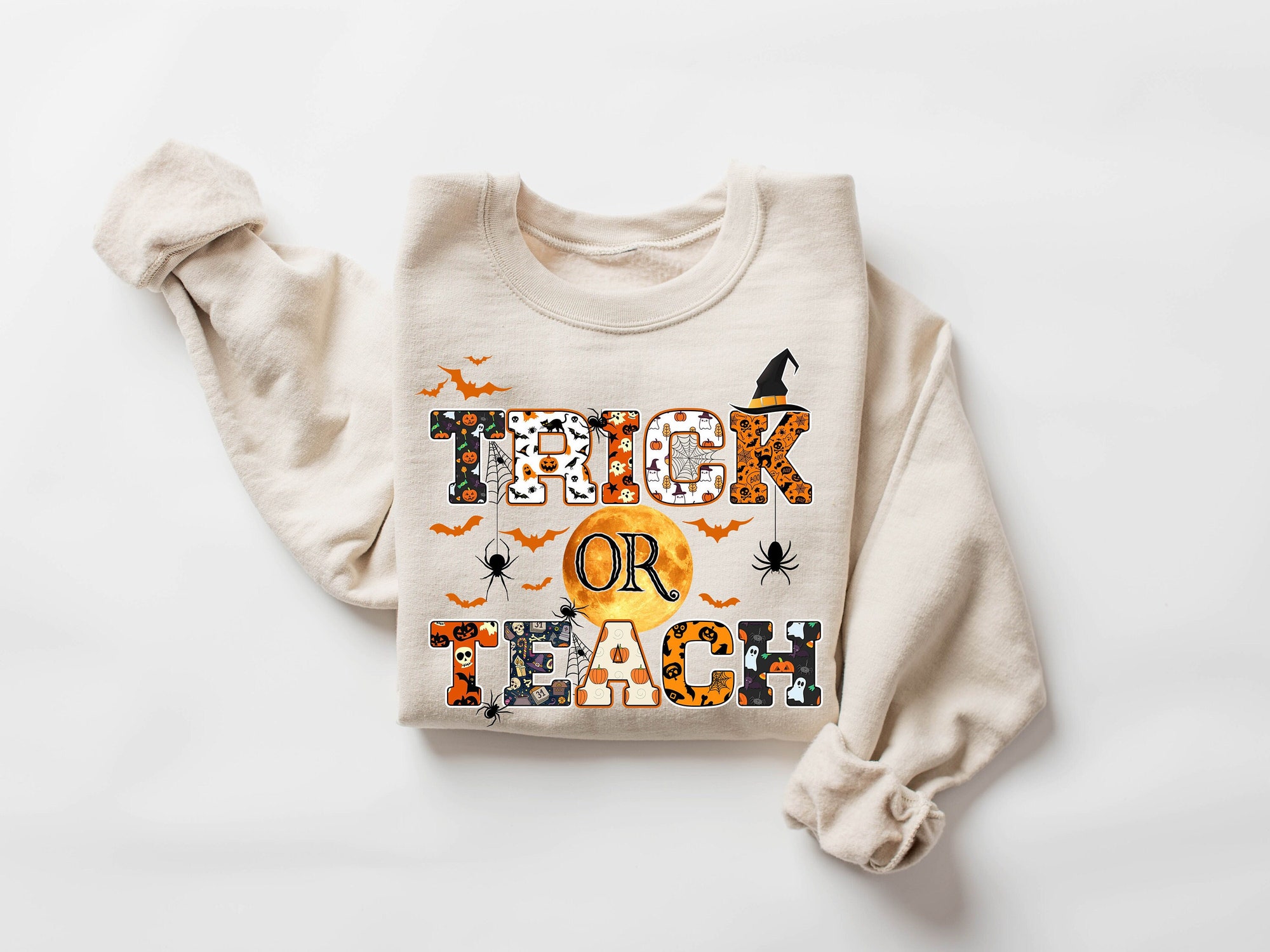 Halloween Trick Or Teach Spooky Funny Fall Appreciation Shirt image 0