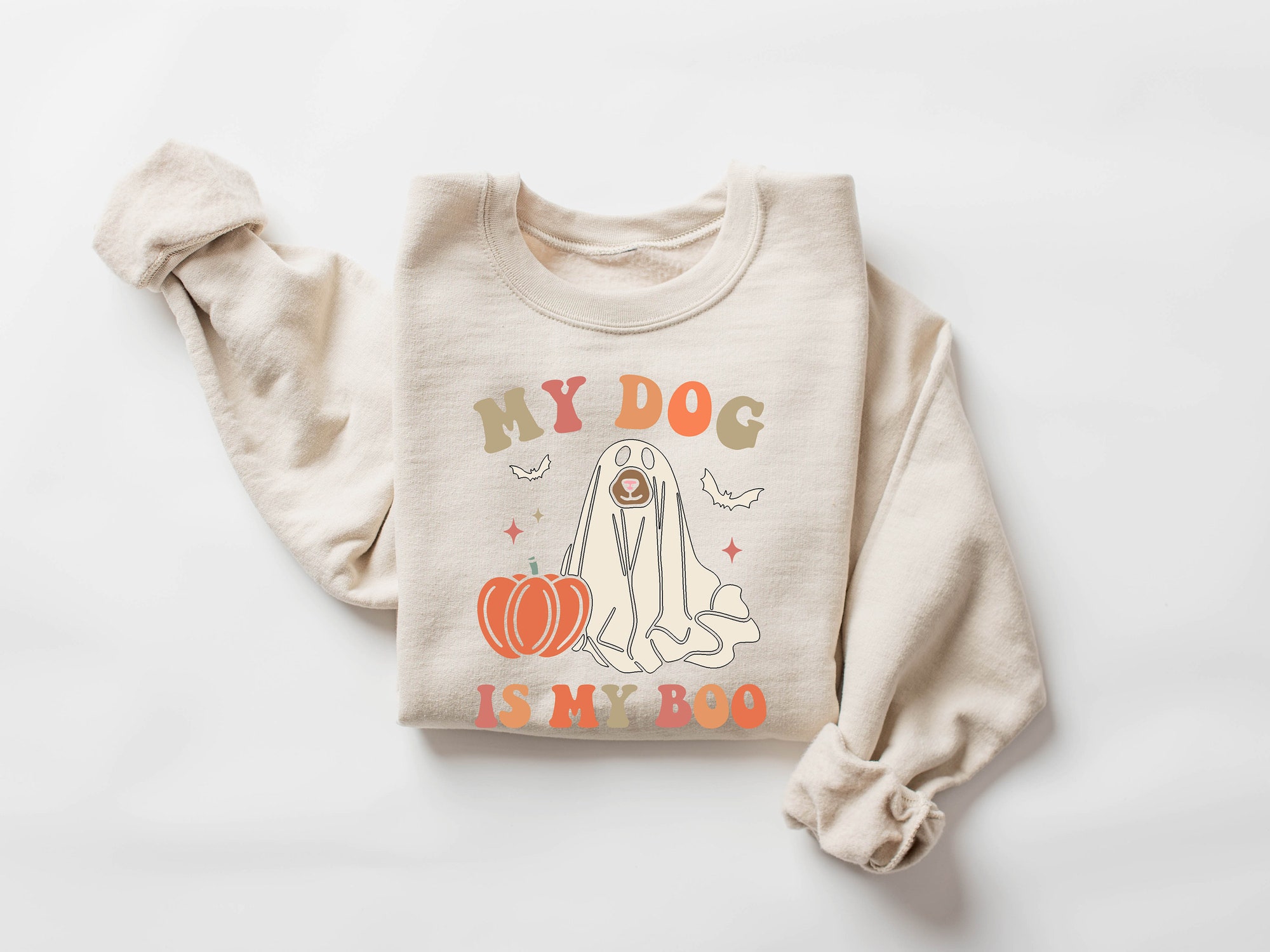 My Dog Is My Boo Sweatshirt - Dog Mom Halloween Shirt image 2