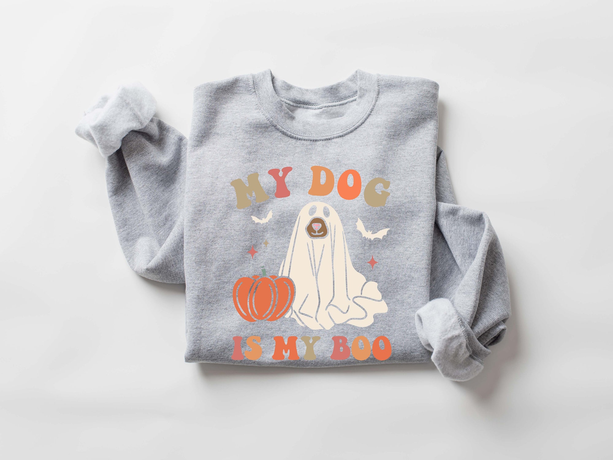 My Dog Is My Boo Sweatshirt - Dog Mom Halloween Shirt image 3