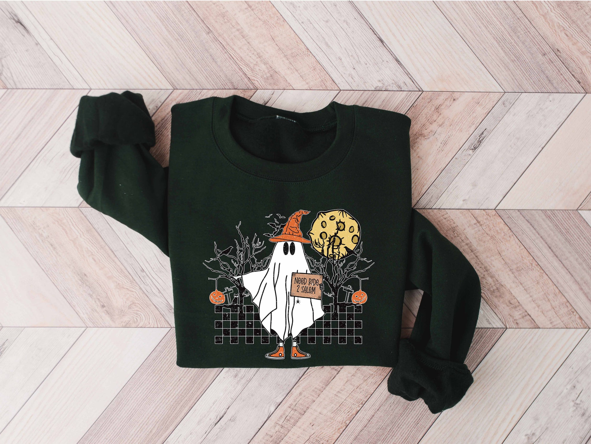 Boo Ghost Halloween Sweatshirt Cute Ghost Tee Funny Halloween Gift image 3