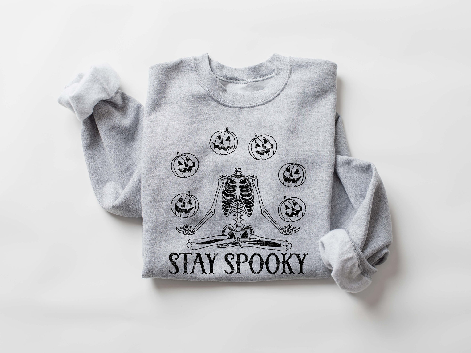 Spooky Sweatshirt Stay Spooky Skeleton Halloween Shirt image 2